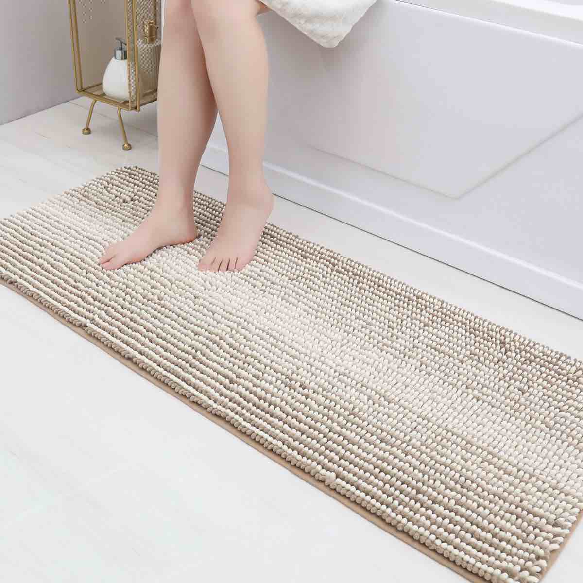 Bathroom Rugs, Extra Soft Absorbent Chenille Bath Rugs, TP Rubber Backing Quick Dry, Machine Washable Bath Mats for Bathroom Floor, Tub and Shower, Home Decor Accessories. size Single - 23.6" L x 15.75" W
