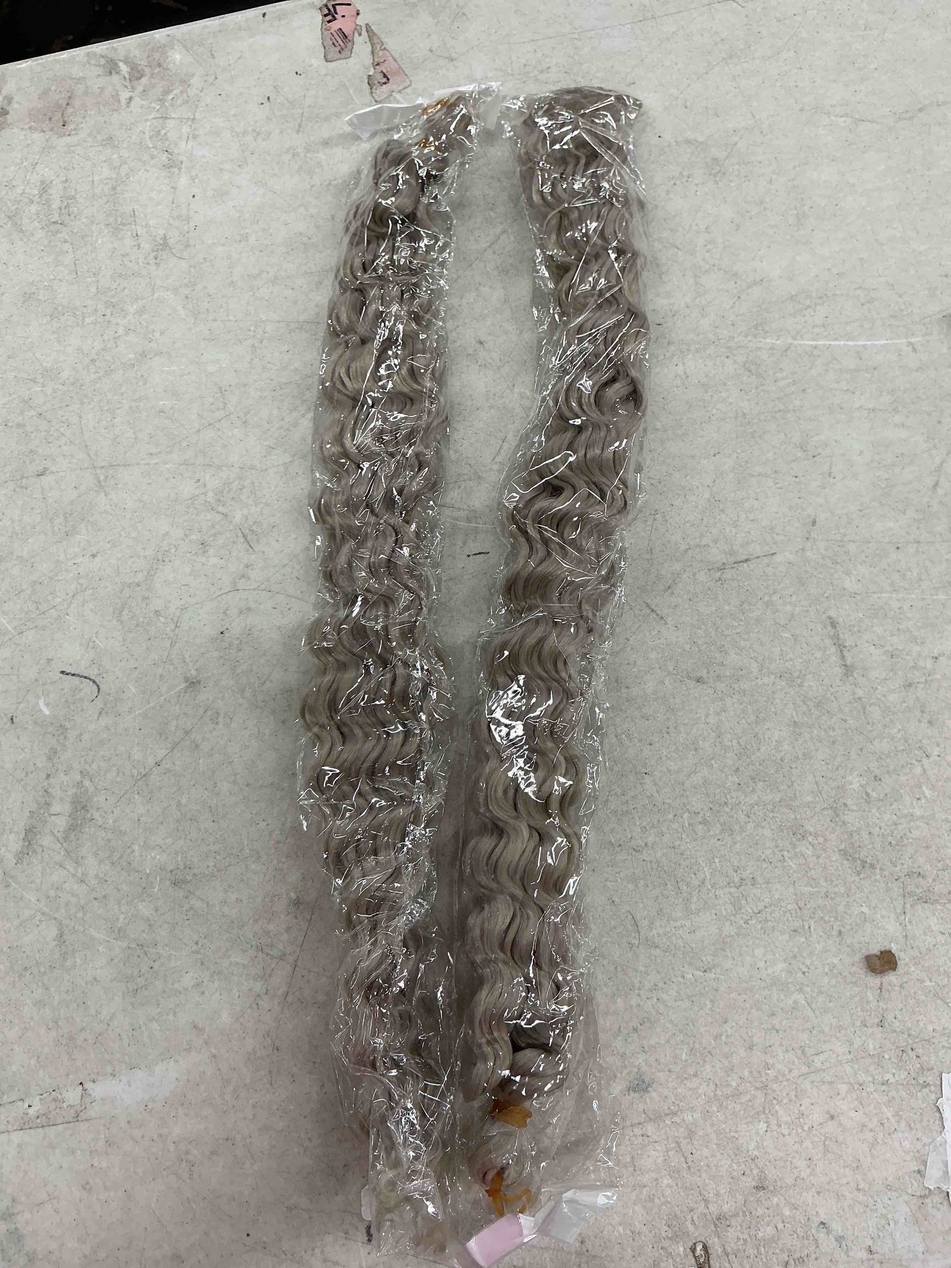 Condition photo showing Good Condition for ocean wave crochet hair 24 inch 2 packs deep wave curly braiding hair extensions synthetic curly crochet hair for black women(24inch, 2pack, 1b)