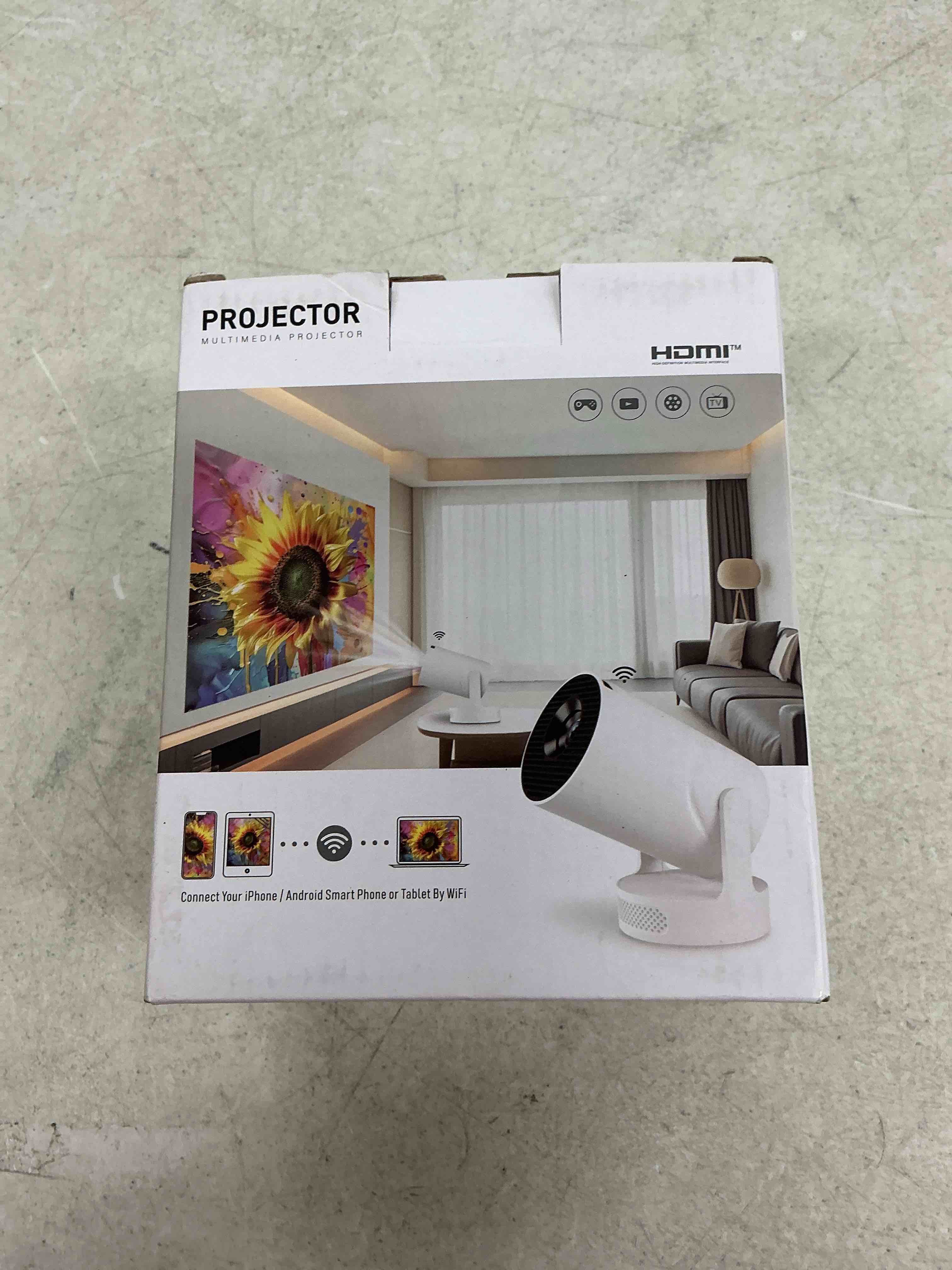 Condition photo showing Good Condition for mini projector with wifi and bluetooth, portable projector with 4k 1080p, 5w soundbase speaker, 170 ansi, 180° rotation, auto vertical keystone, smart projector for home bedroom outdoor, hy300 ultra