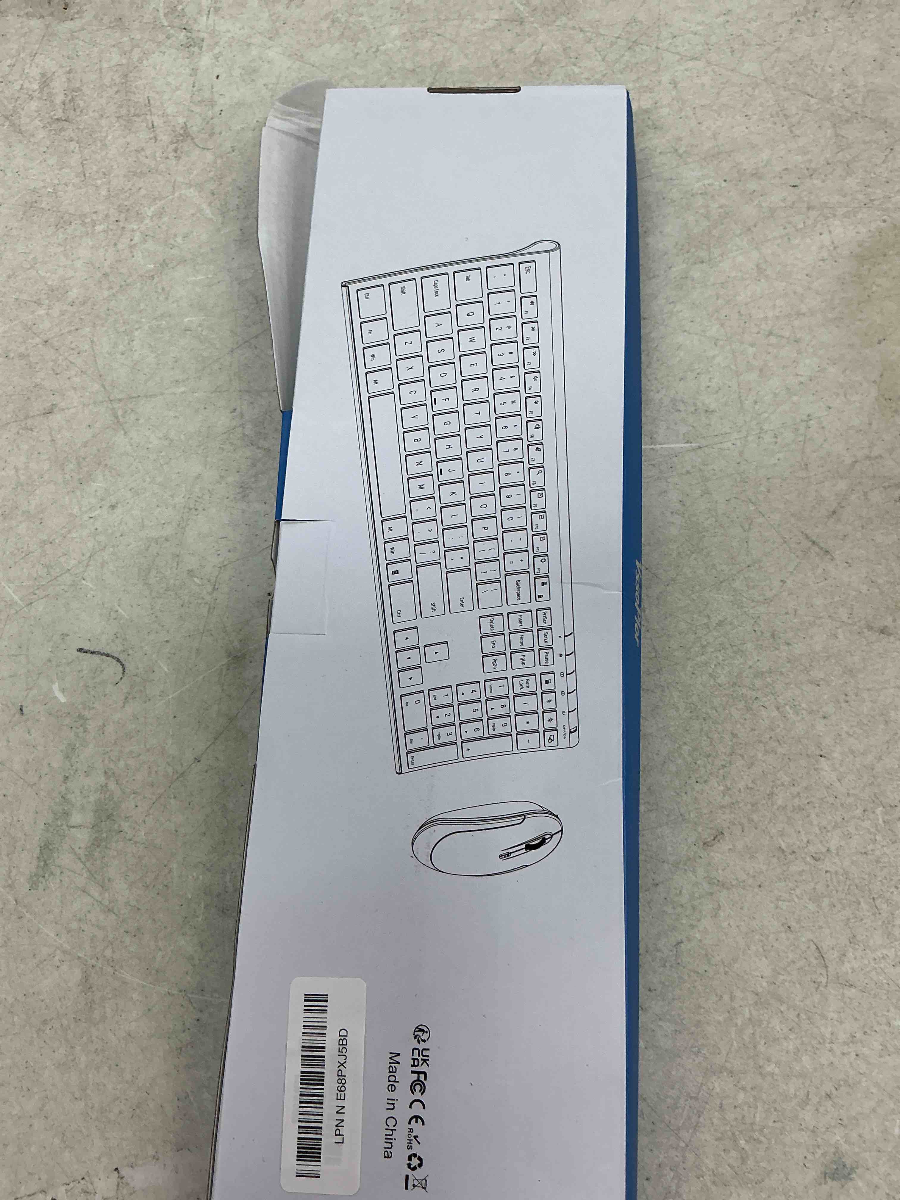 Condition photo showing Good Condition for wireless keyboard and mouse, vssoplor 2.4ghz rechargeable compact quiet full-size keyboard and mouse combo with nano usb receiver for windows, laptop, pc, notebook-white silver