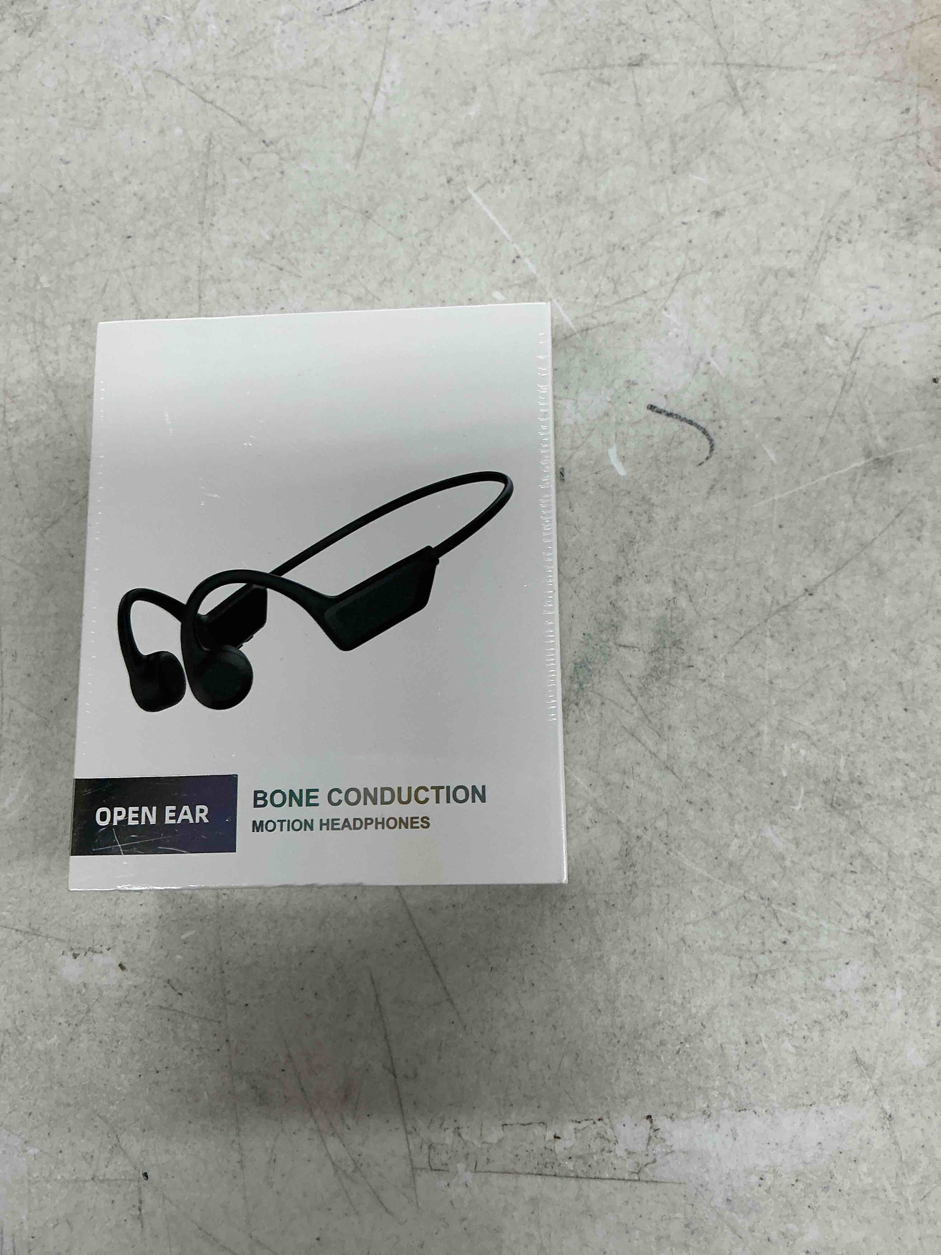 Condition photo showing New/Like New for bluetooth 6.0 bone conduction headphones: open-ear ergonomic sports headphones with ipx5 waterproof, 10-hour battery life - sweatproof wireless earphones for running, fitness, swimming & training black