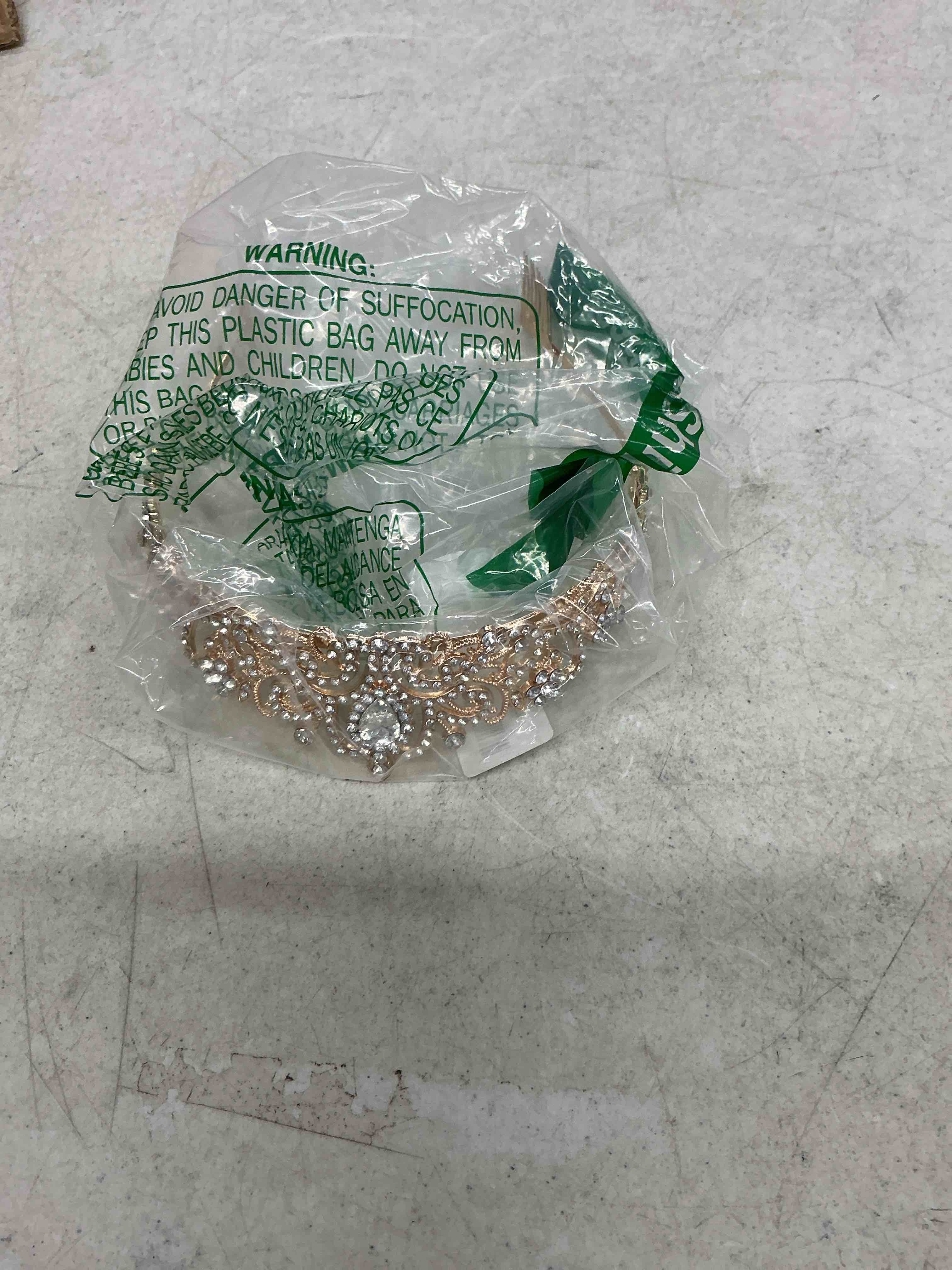 Condition photo showing Good Condition for crystal tiara crown with combs for women and girls, princess queen bridal rhinestone headbands for wedding birthday 1-golden white
