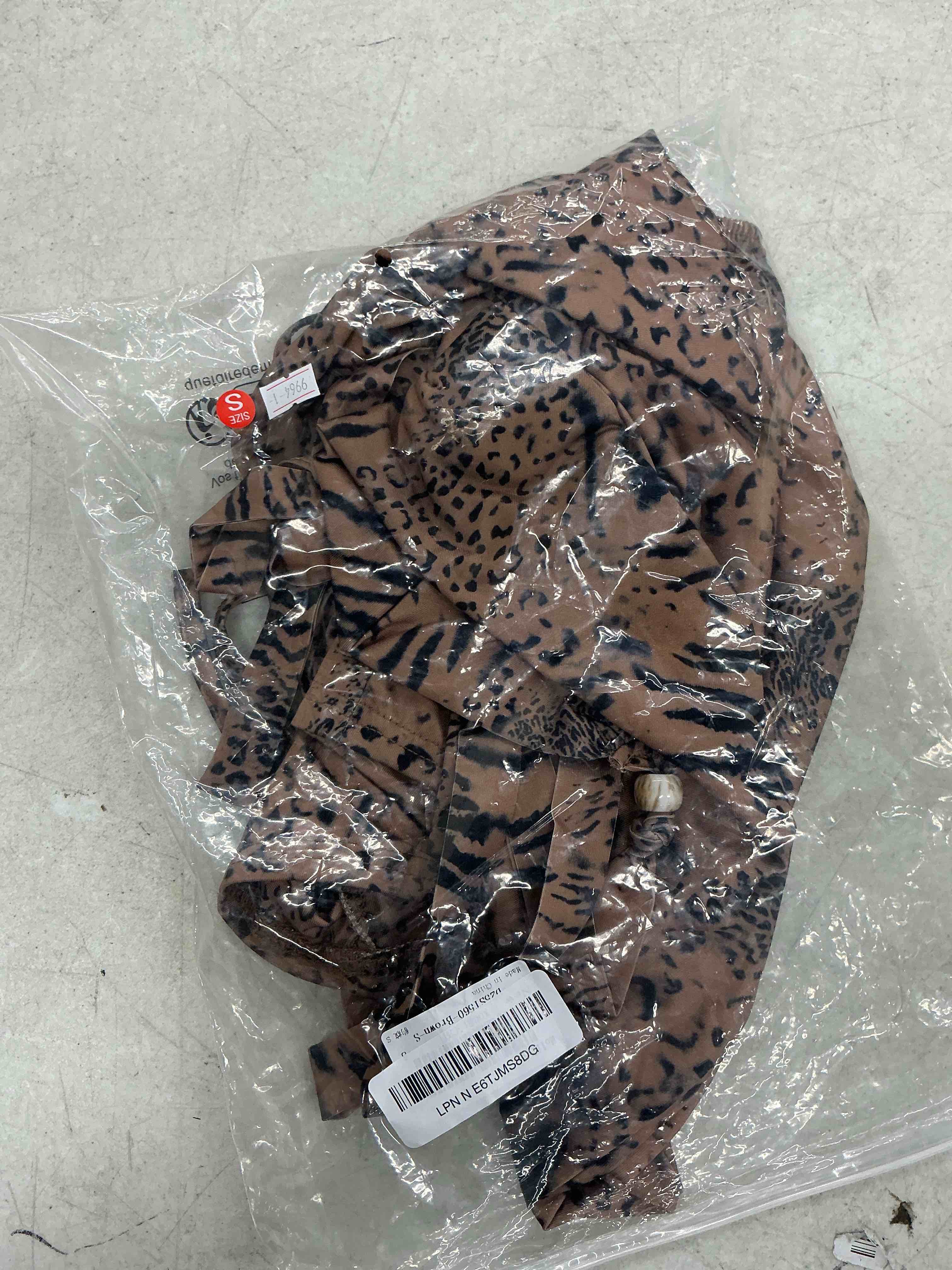 Condition photo showing Good Condition for molilove sexy two piece outfits for women deep v neck backless top and stretchy shorts sets going out party night clubwear brown small