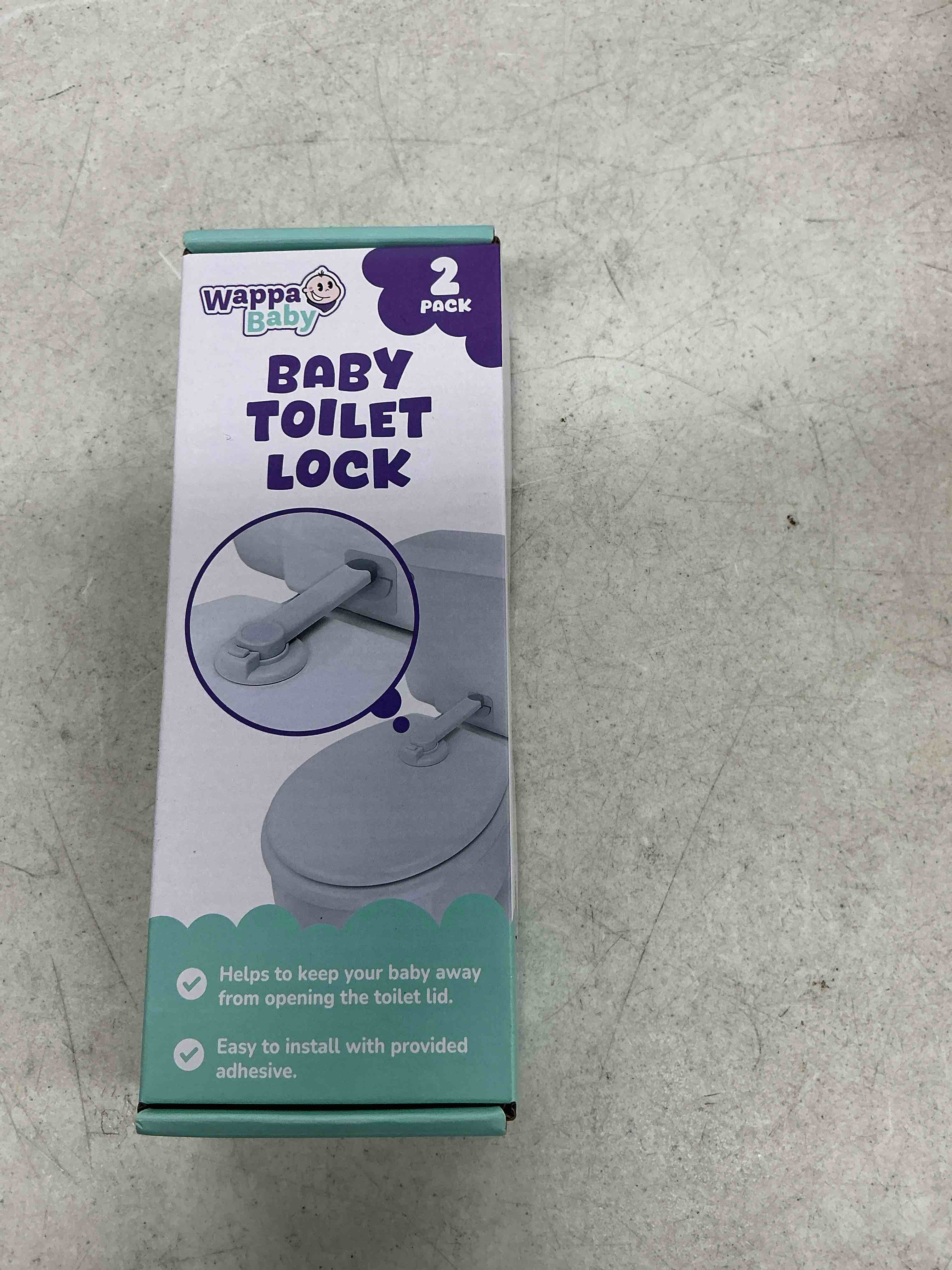 Condition photo showing Good Condition for toilet locks baby proof (2-pack) ideal baby proof toilet lid lock with arm – no tools needed easy installation with 3m adhesive – top safety toilet seat lock – fits most toilets, white 2 count (pack of 1)