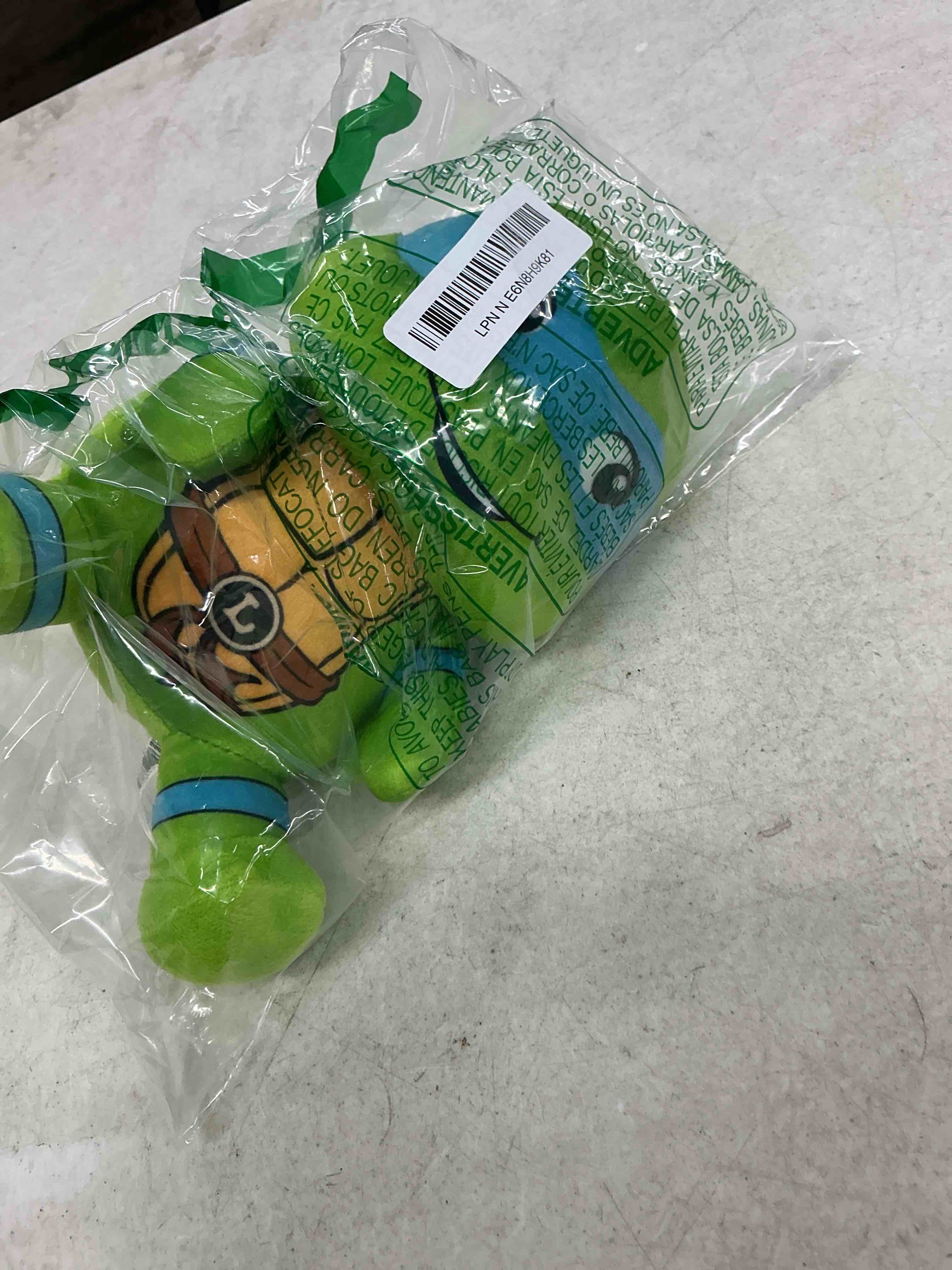 Condition photo showing Good Condition for design lab, inc. teenage mutant ninja turtle official merchandise | tmnt toys squeaky plush dog toy | leonardo | stuffed animal turtle squeaks for interactive play