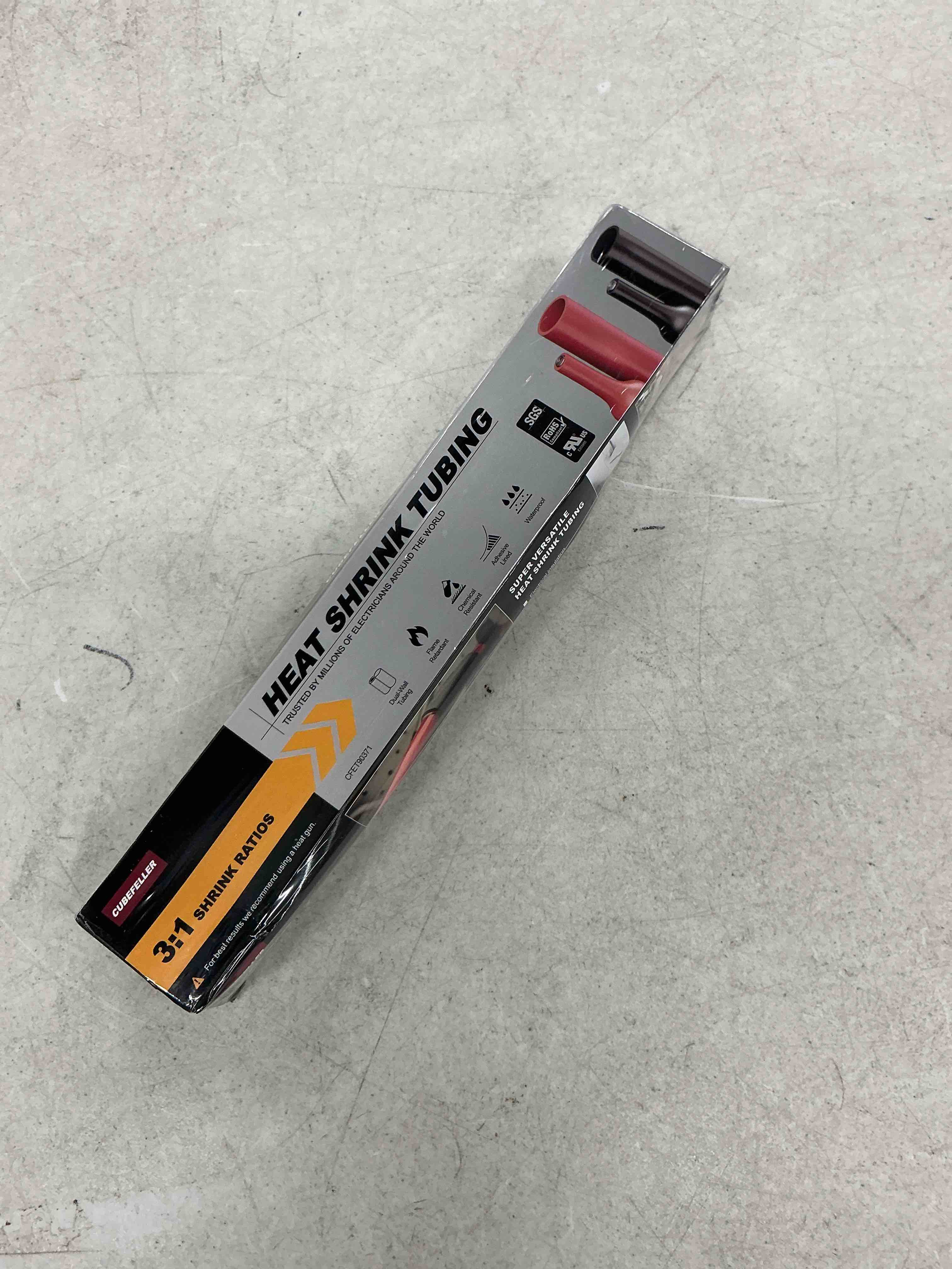 Condition photo showing New/Like New for cubefeller® 3:1 ratio 1/2 inch (12.7mm) clear heat shrink tubing - 4ft (1.22m total length), marine grade waterproof adhesive lined, insulation sealing oil-proof wear-resistant,cfet0412c 12.7mm (1/2") - 4ft clear 1