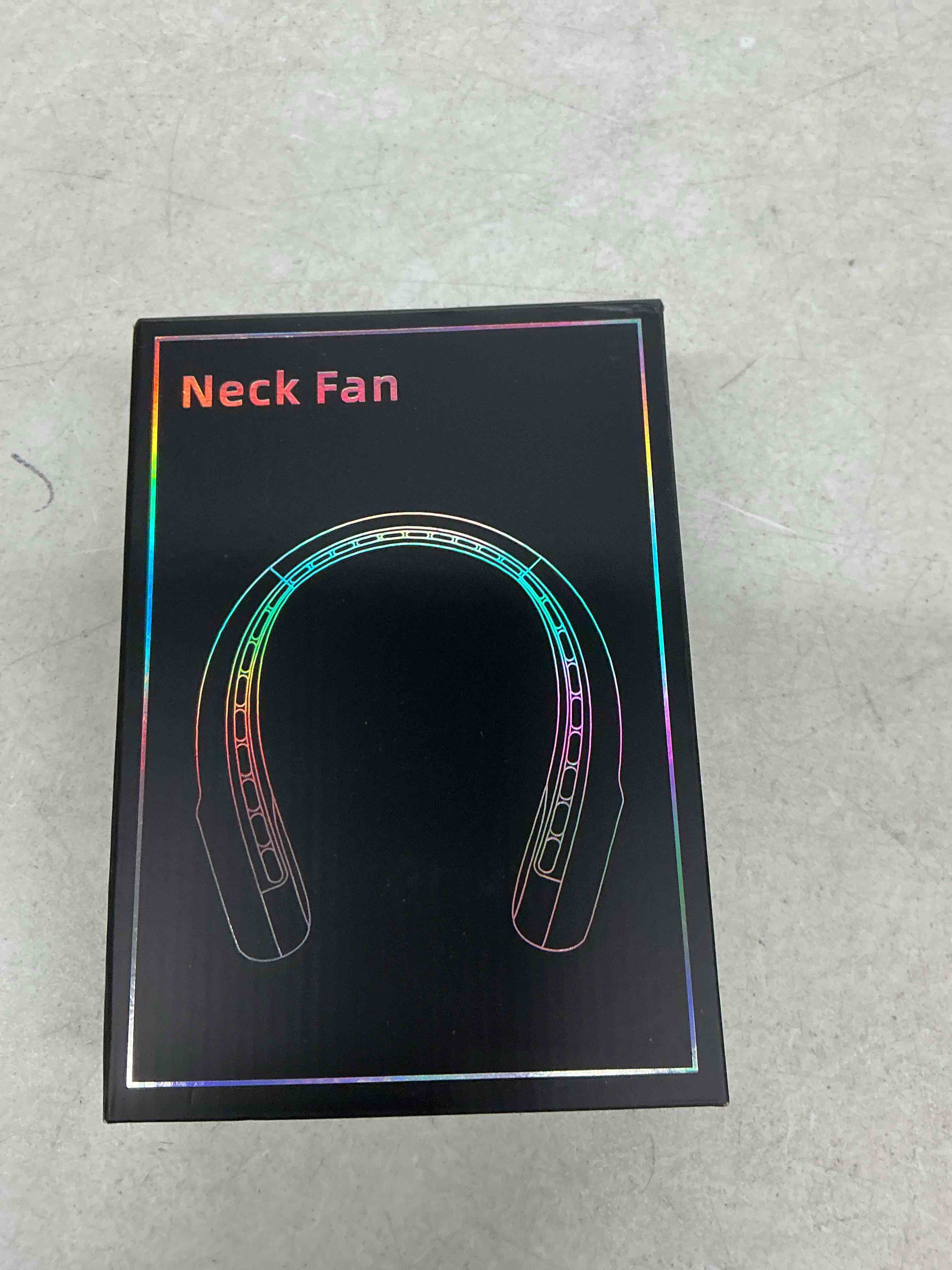 Condition photo showing Good Condition for kidee neck fan, portable bladeless neck fans, upgrade 360° airflow, super quiet, 3 speeds, 4000mah personal wearable neck fan, upgraded cooling air volume usb rechargeable hands free fan dark-black