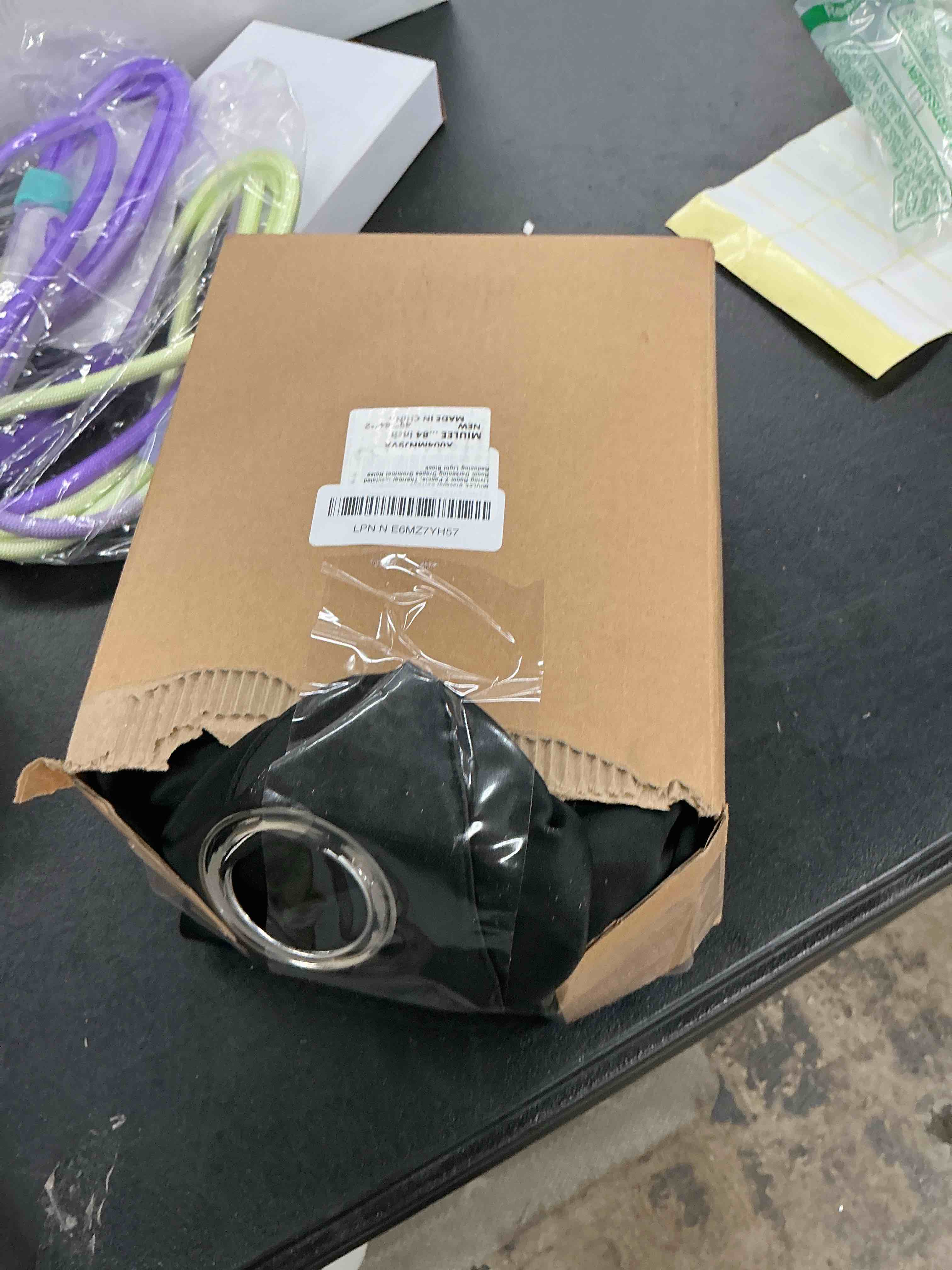 Condition photo showing Good Condition for miulee blackout curtains for bedroom living room 2 panels, thermal insulated room darkening drapes grommet noise reducing light blocking window treatments 84 inches long 40x84 inch black black 40"w x 84"l (pack of 2)