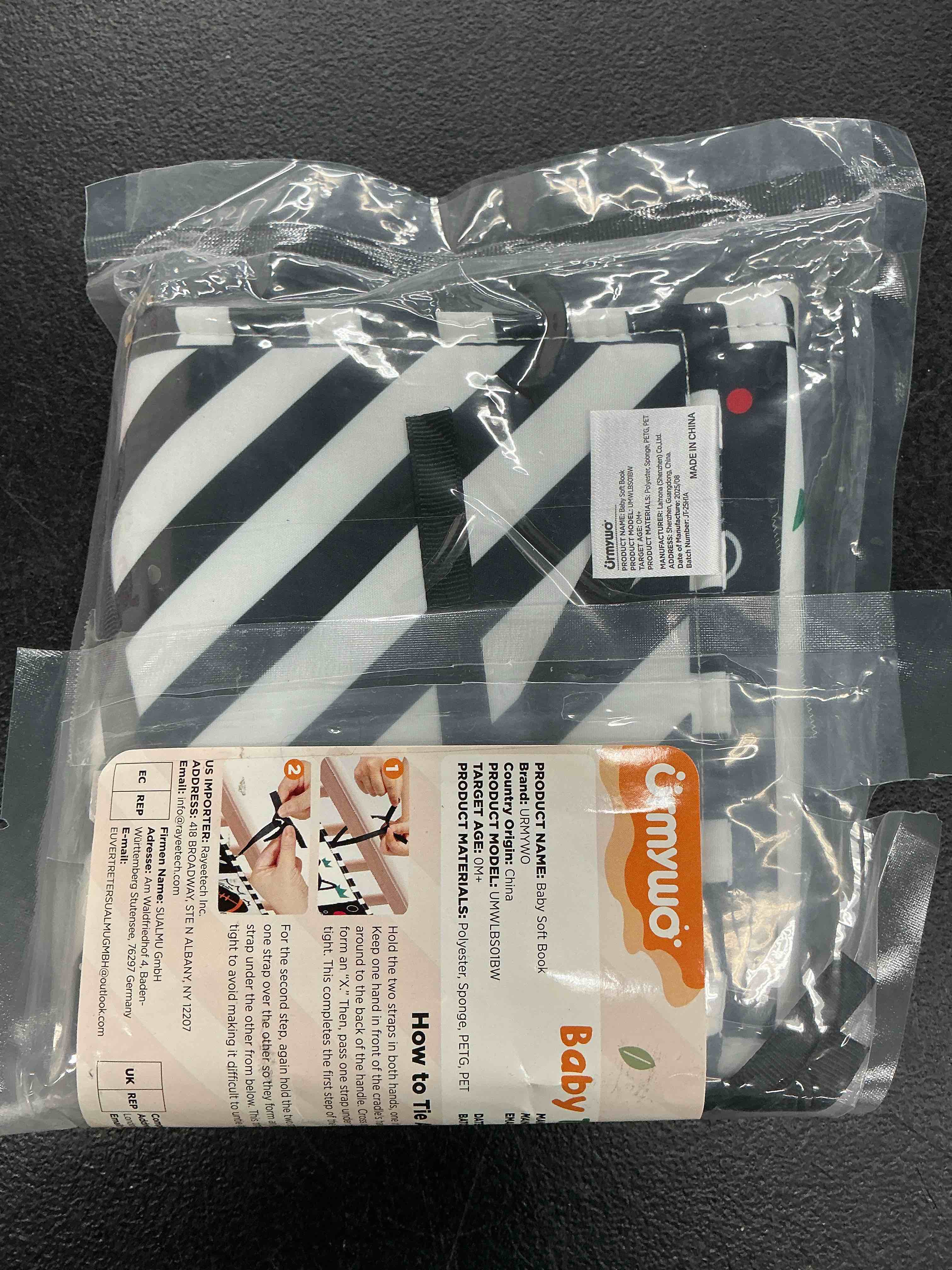 Condition photo showing Good Condition for urmywo black and white baby toy, tummy time high contrast newborn toys 0-3 months, soft baby book, visual stimulation montessori sensory infant toys 0-6-12 months, boy girl shower gift black white and colorful toy