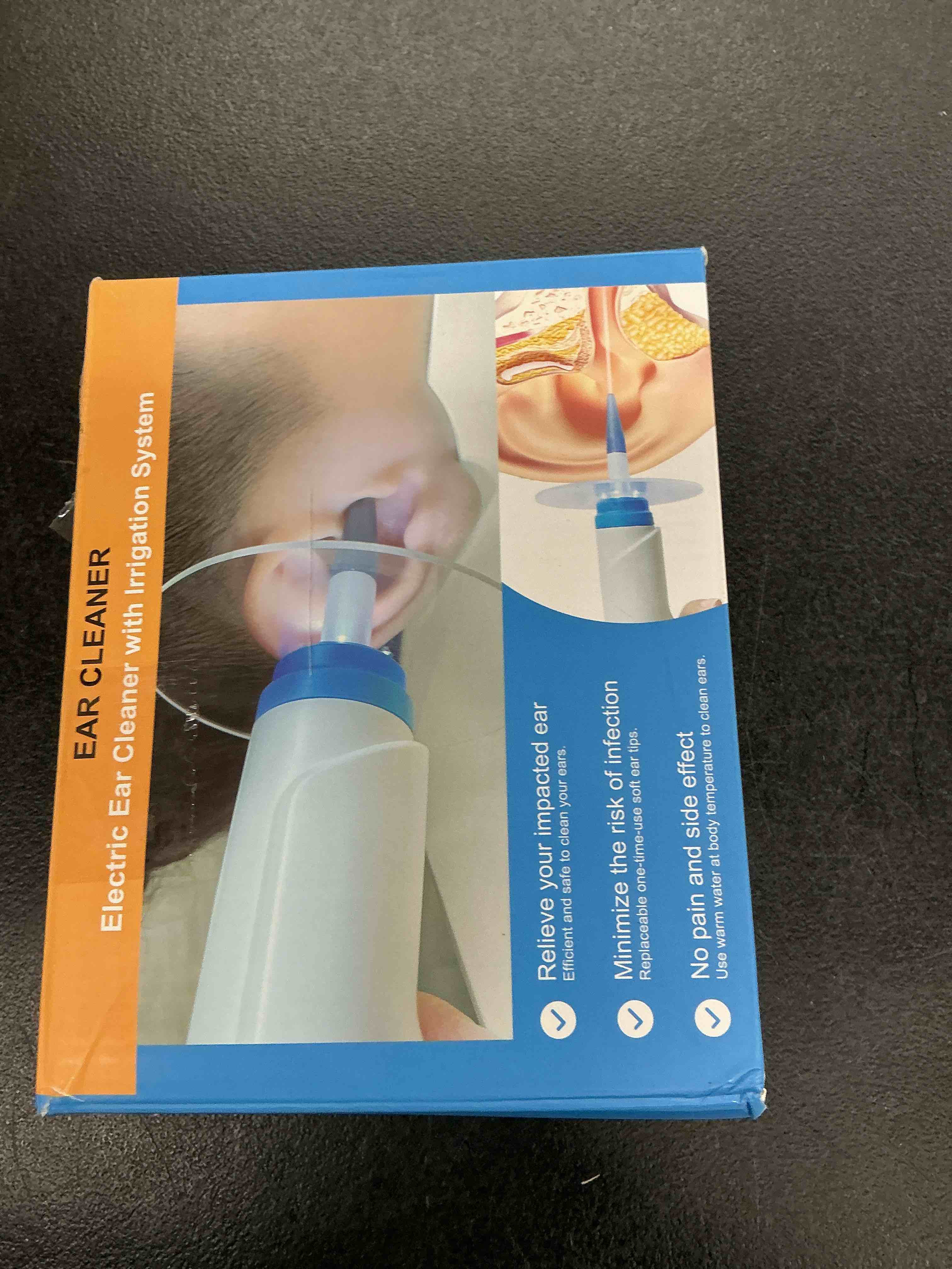 Condition photo showing Good Condition for ear wax removal, electric ear cleaning kit with light, fsa-hsa-eligible, ear irrigation kit with 4 pressure modes, safe and effective ear flush kit with ear cleaner - includes basin, towel & 15 tips blue