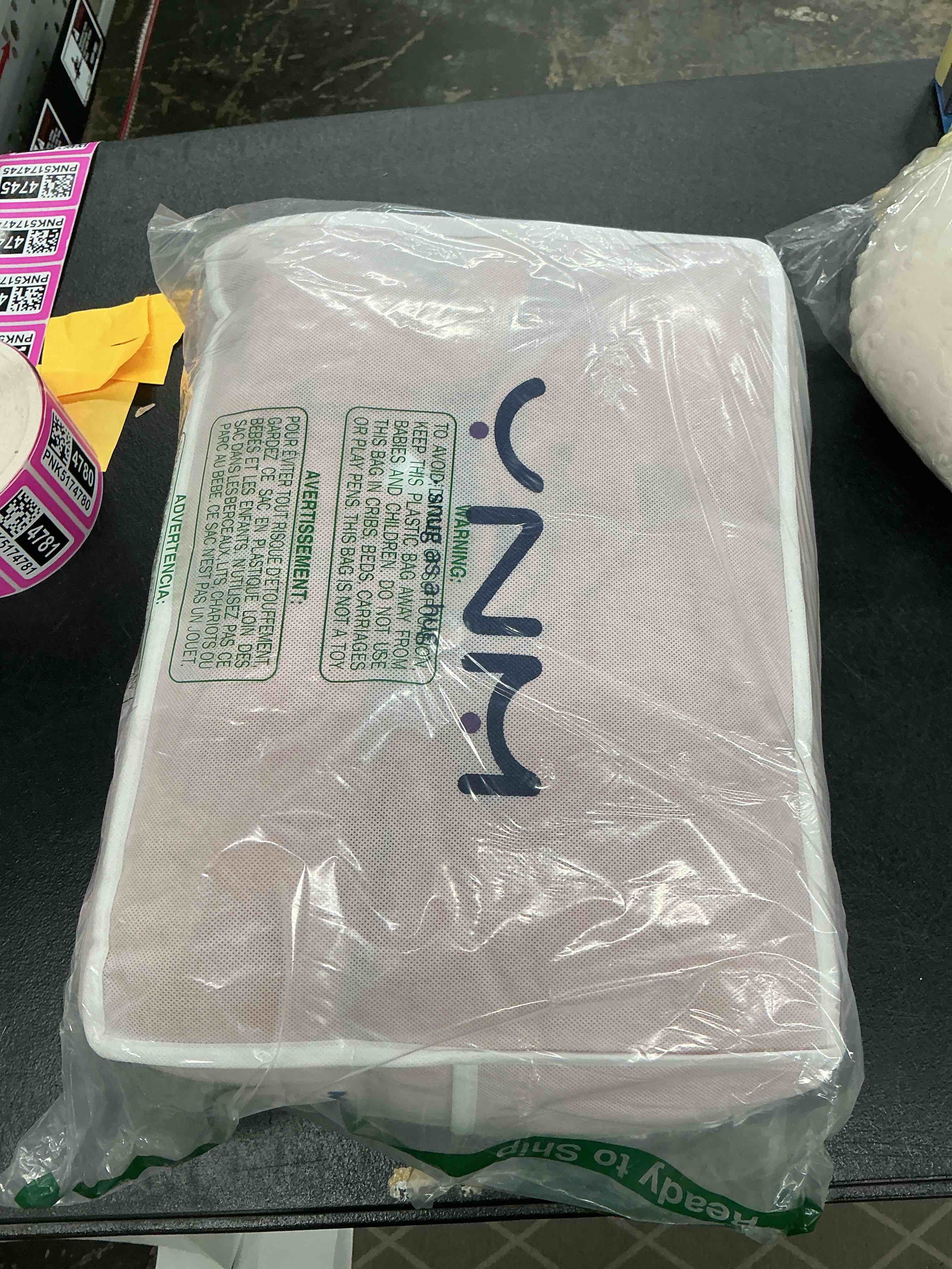 Condition photo showing Good Condition for ynm cooling weighted blanket for adults, 10lbs heavy bed throw for one person of 90lbs, perfect for hot sleepers or warm climates with rayon/glass beads(48x72 inches,twin/full bed, blue grey) exclusive blue grey 48 in x 72 in 10 lb