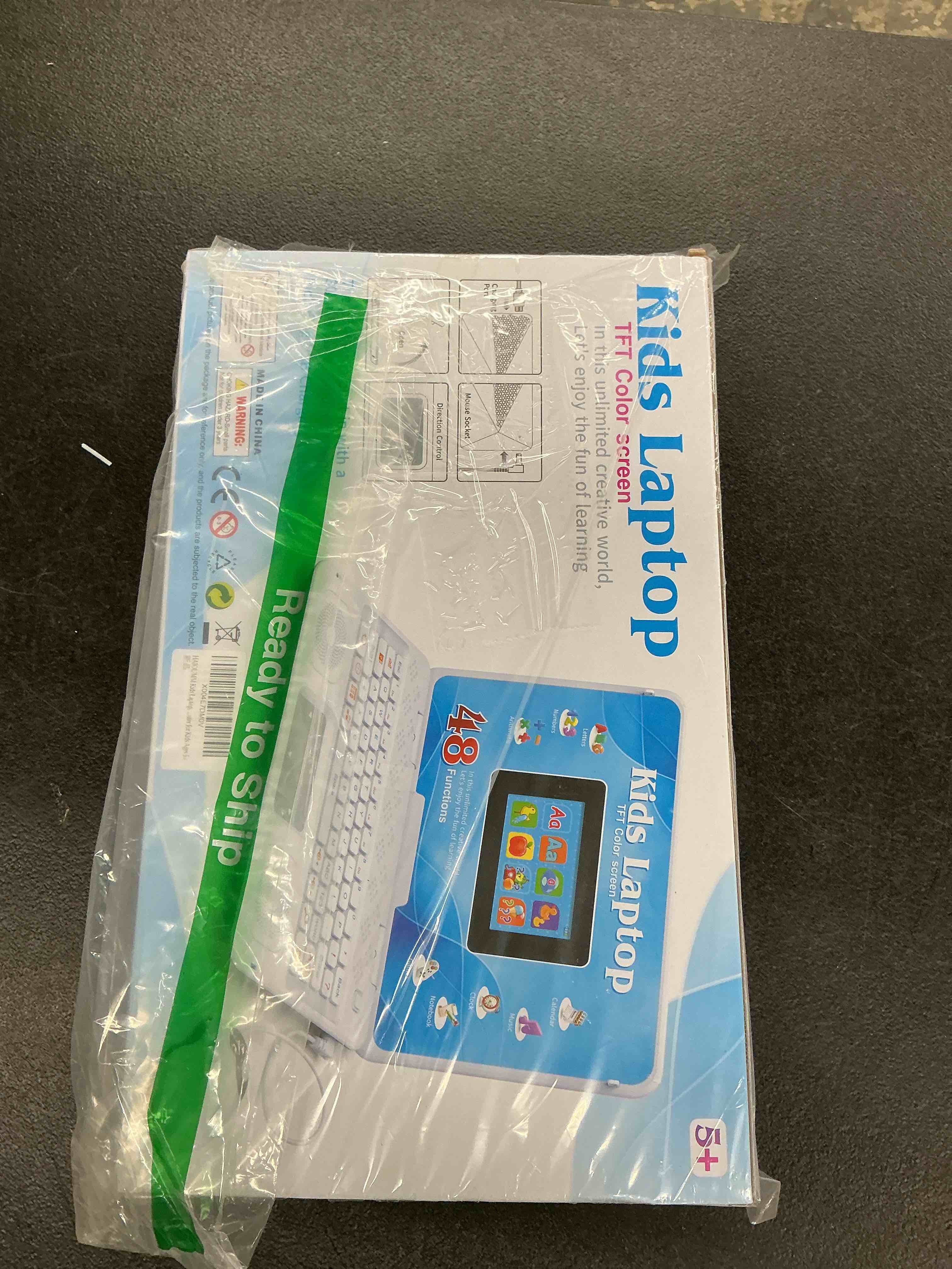 Condition photo showing Good Condition for kids laptop, color screen educational laptop with 48 learning modes, laptop for kids ages 5+ white