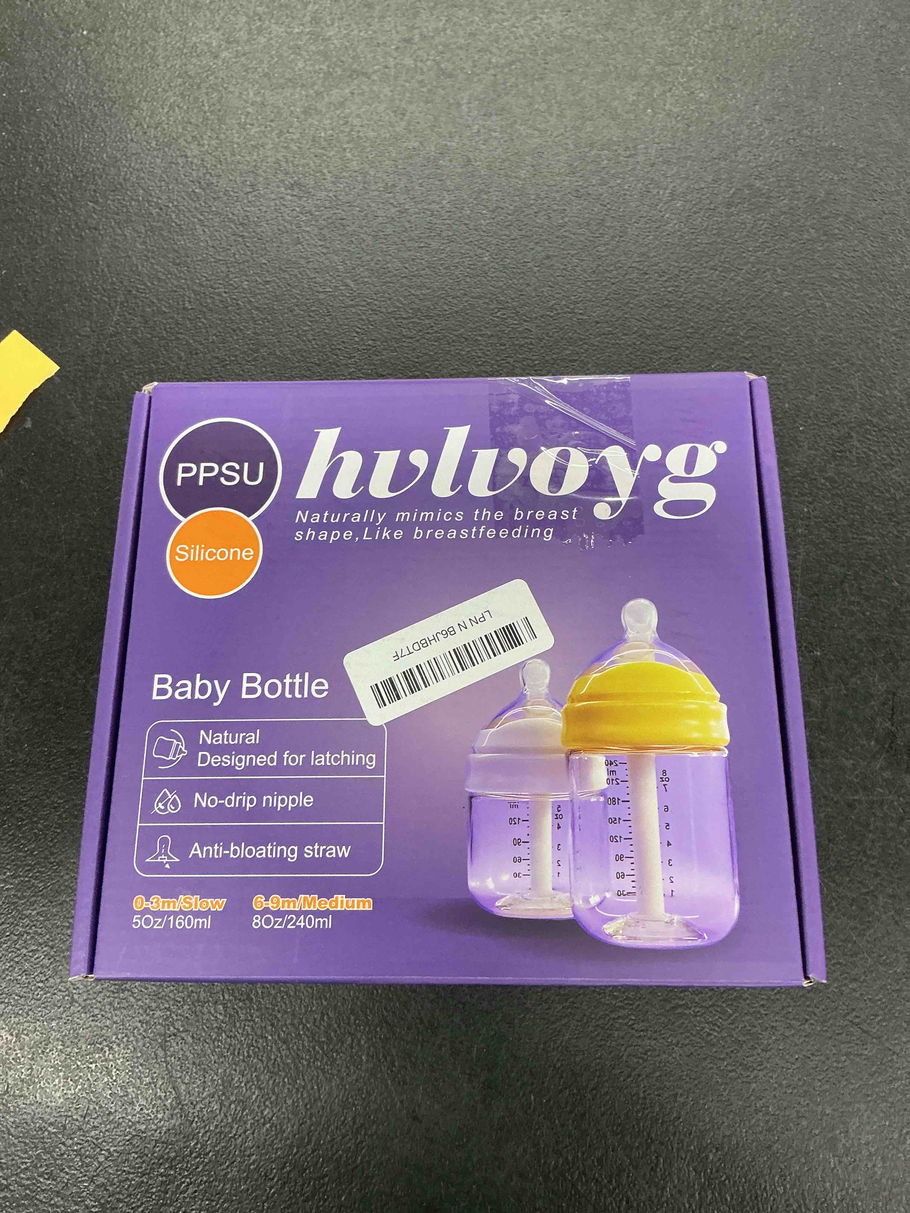 Condition photo showing Good Condition for ppsu baby bottles for newborns, anti-colic wide neck, natural latch | breastfeeding bottle with angled silicone nipple, bpa-free, heat resistant, 5oz & 8oz, 0-6 months, 3 nipples 2pcs