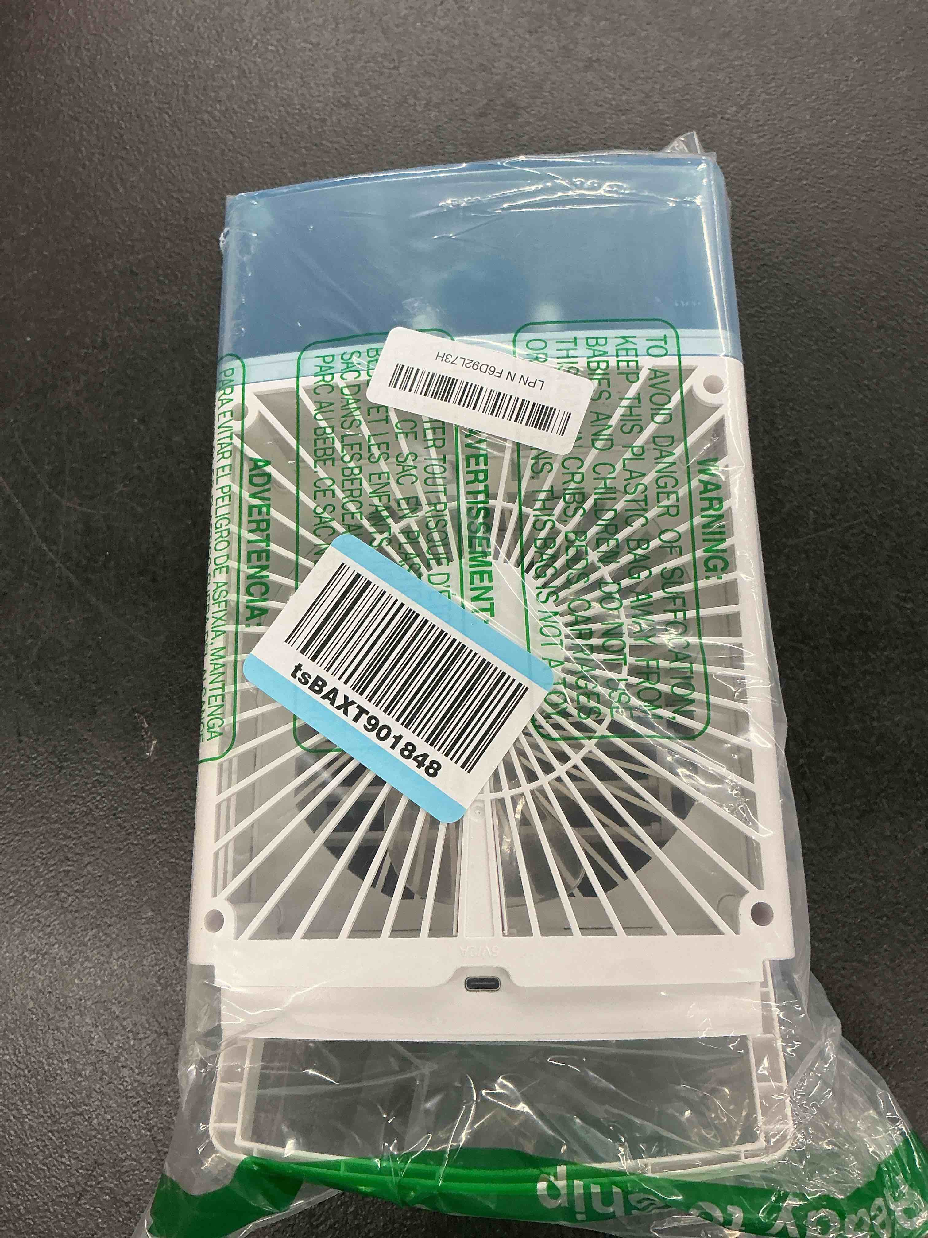 Condition photo showing Good Condition for portable air conditioners, 3 speeds 2 mist modes portable ac unit with 900ml water tank,7-color lights evaporative cooler blow cold air, mini car cooling fan for bedroom rv desk office indoor mini fan