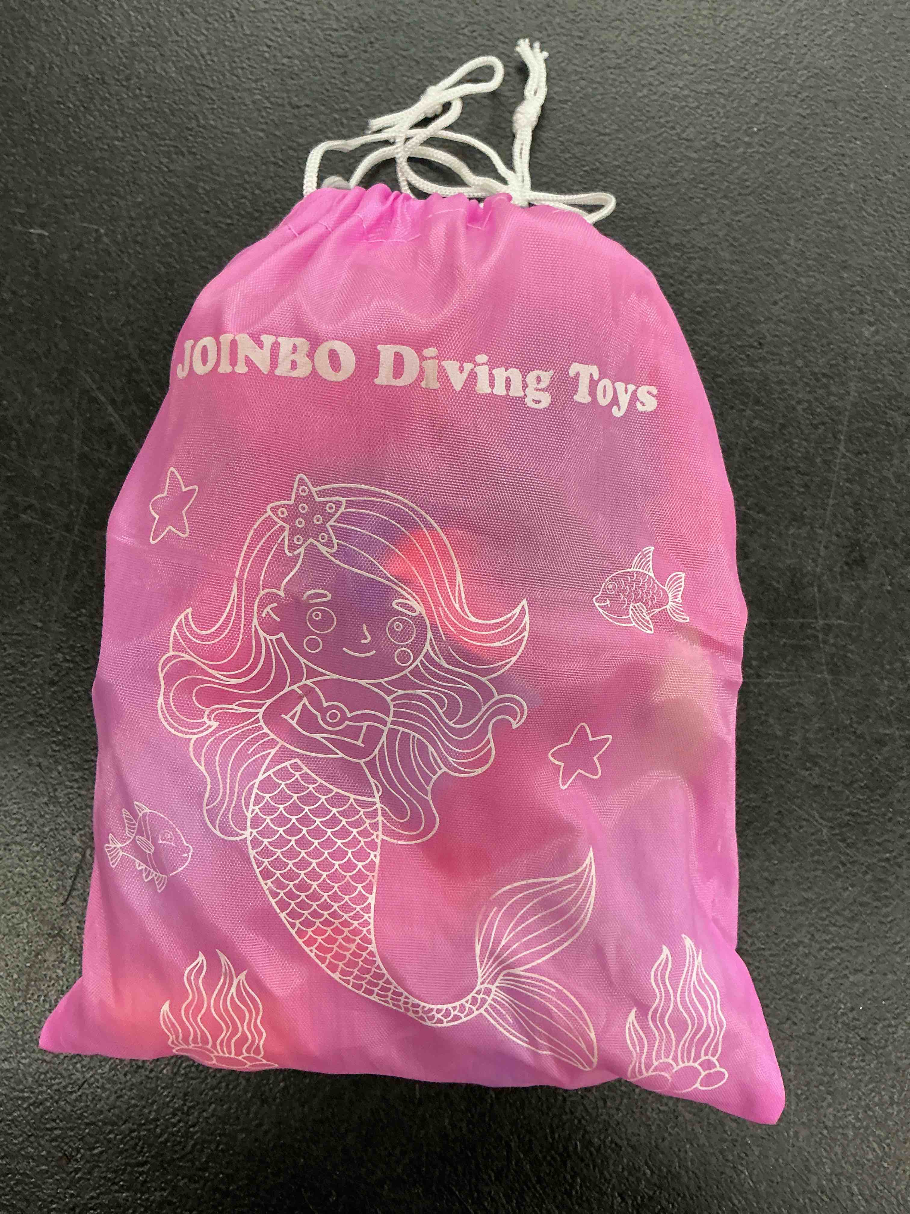 Condition photo showing Good Condition for 18 pcs diving pool toys for kids ages 3-12 set with storage bag | mermaid sinking dive toy set for boys and girls, summer underwater swimming training gift for pool games mermaid set -18 pack