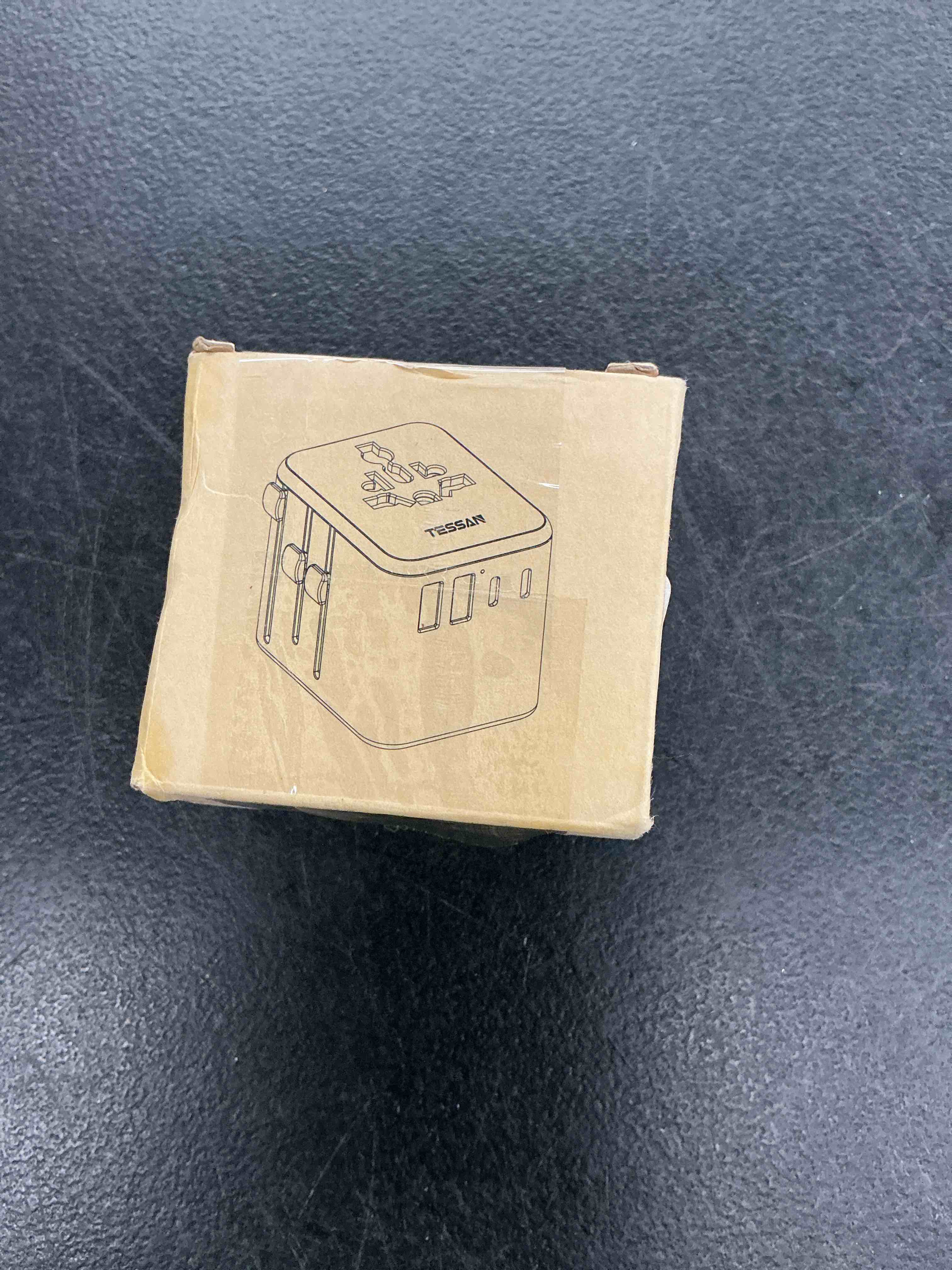 Condition photo showing Good Condition for tessan universal travel adapter, international power adapter with extra 2 prong ac outlet, 5 usb ports (3 usb c), 28w worldwide plug adaptor for us to europe uk australia ireland (type c g a i) white orange