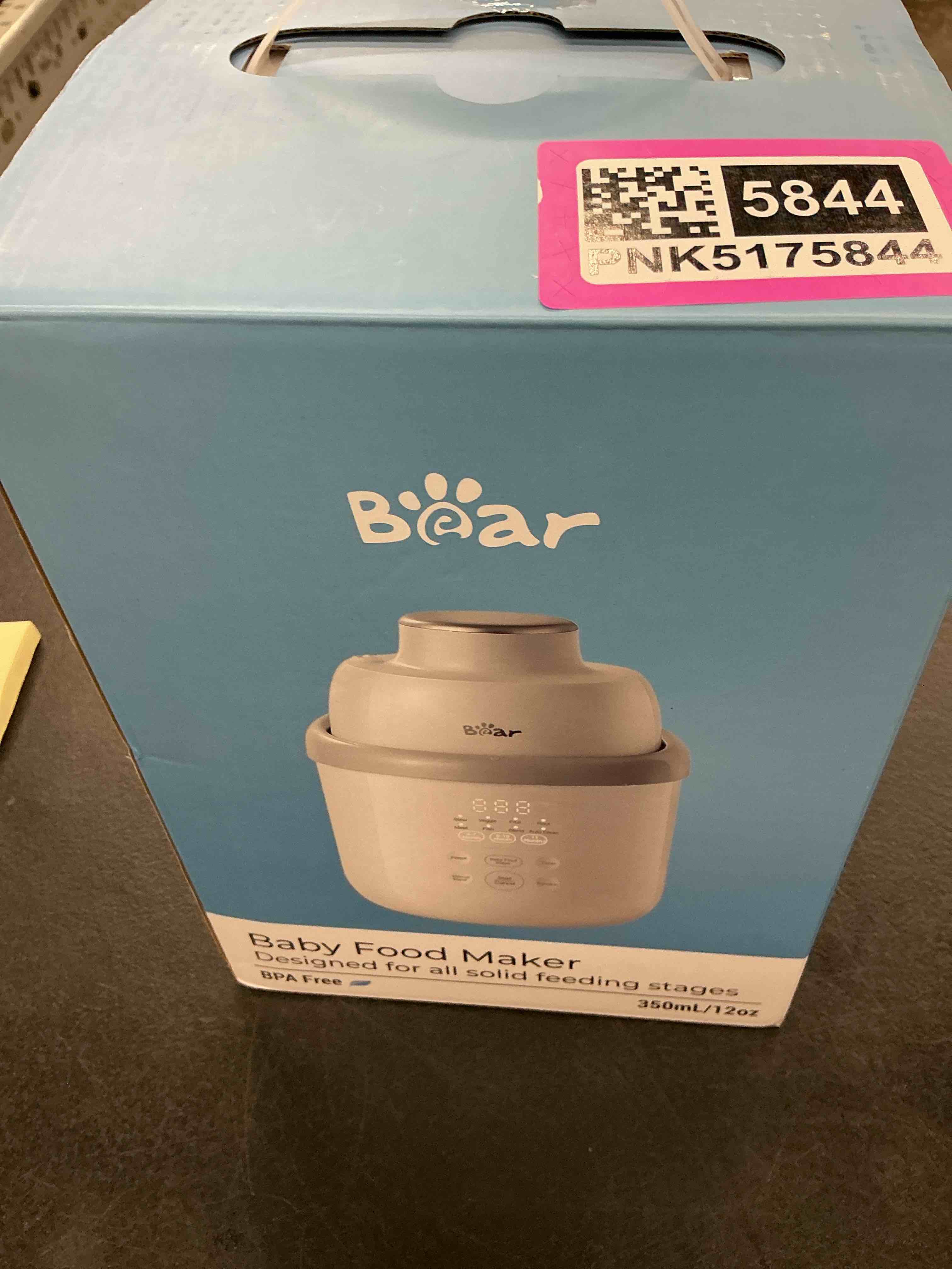 Condition photo showing New/Like New for bear nutriease allstage stainless steel baby food maker steamer and blender, truly onestep baby food processor puree maker grinder mills, auto cooking&grinding for healthy homemade baby food, bpa-free