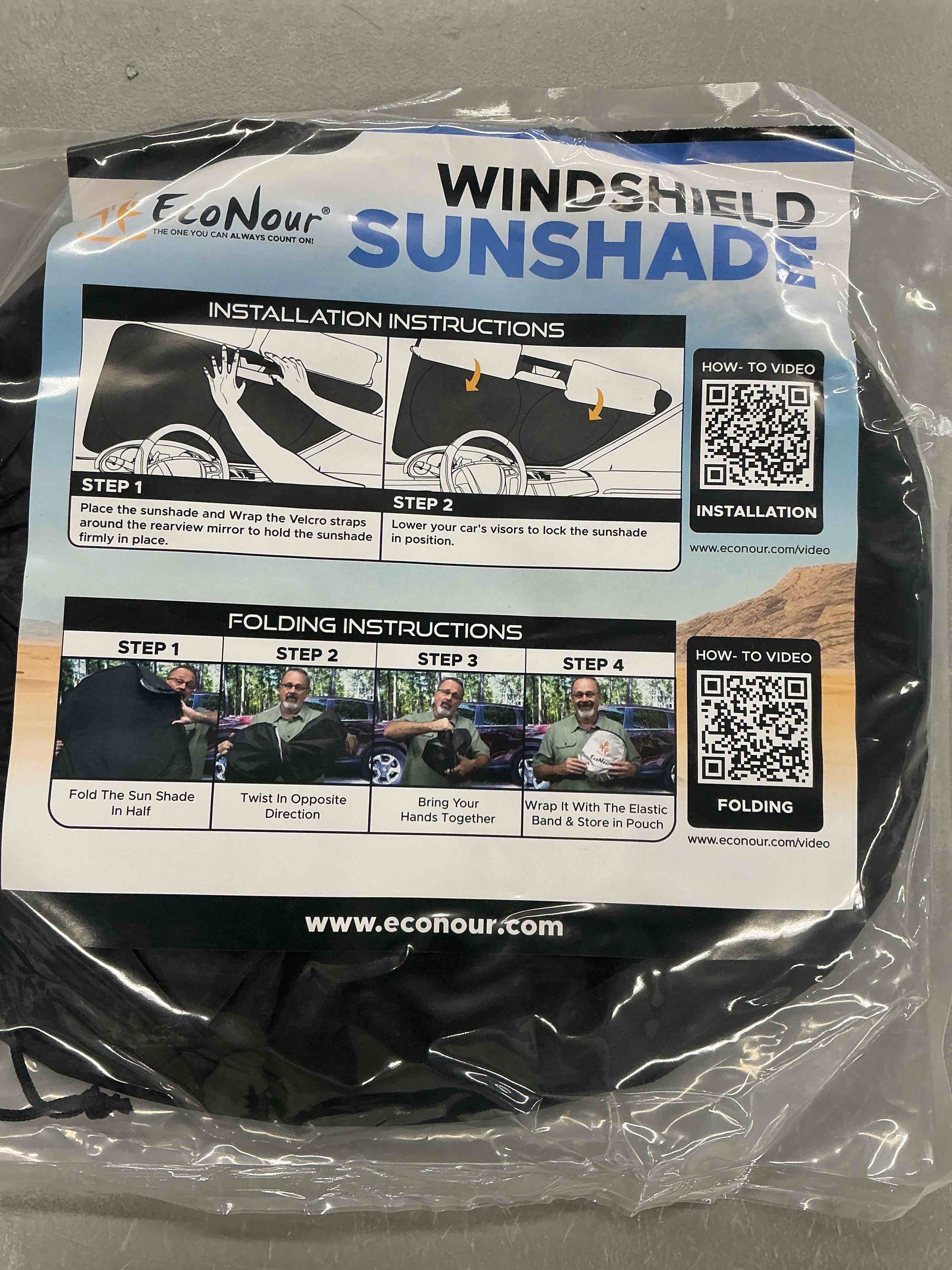 Condition photo showing New/Like New for econour windshield sun shade compatible for tesla model 3 & model y juniper 2017-2024 2025 2026, sun visor for ev front window sunshade, foldable heat & uv protector, car accessories for tesla model 3/y 2017-2026