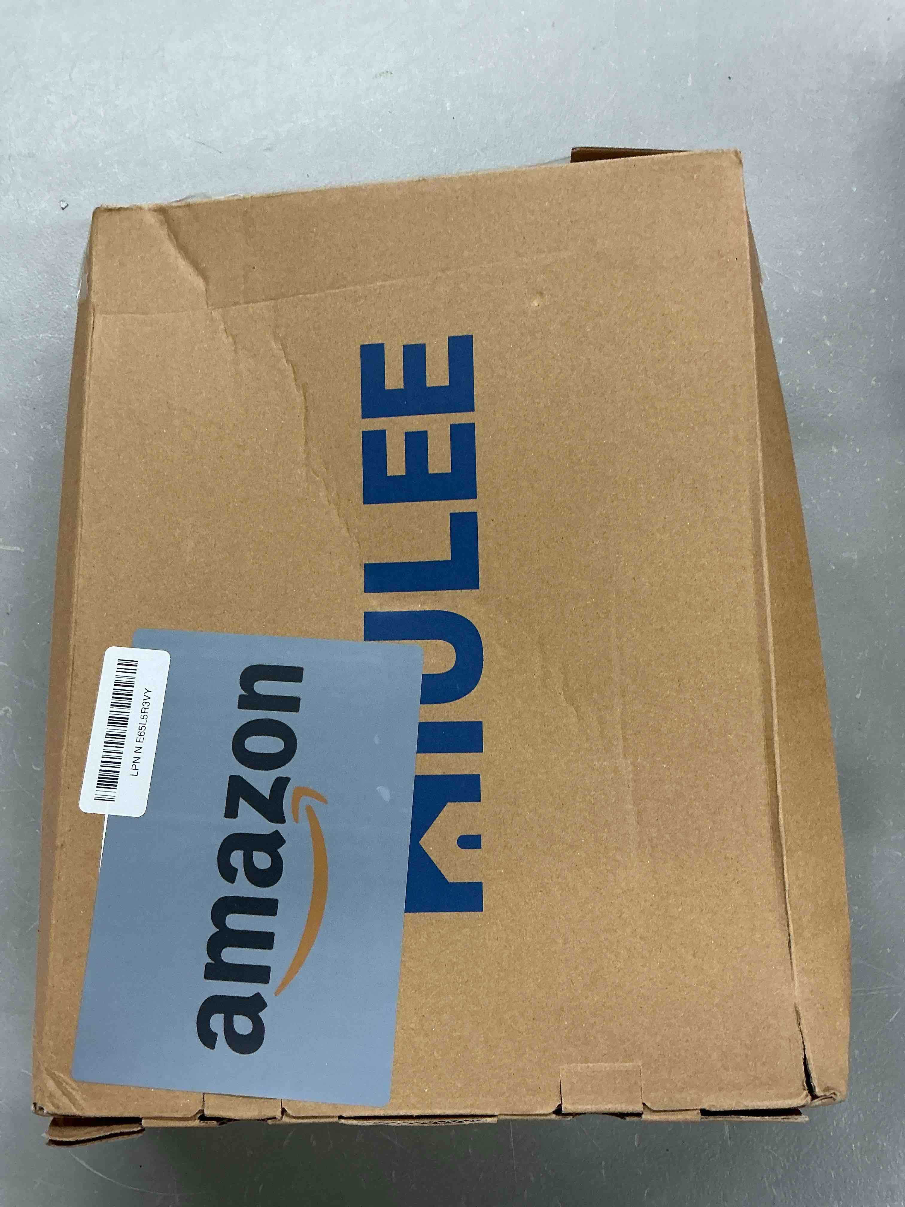 Condition photo showing New/Like New for miulee linen curtains for bedroom 100% blackout thermal insulated glacier gray grommet room darkening curtains & drapes for living room 52 x 90 inch (2 panels) glacier gray 52"w x 90"l (pack of 2)