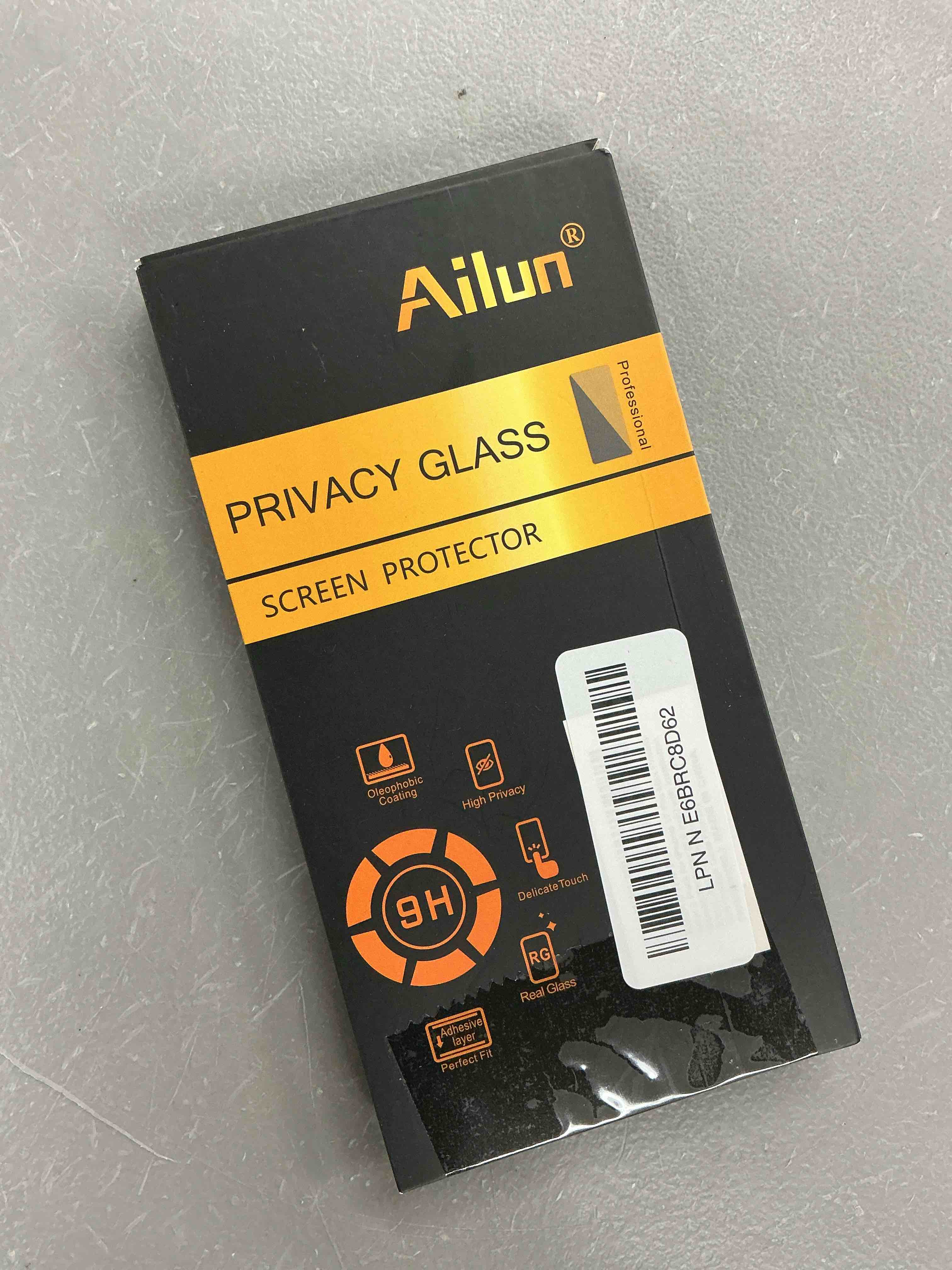 Condition photo showing Good Condition for ailun 3 pack for iphone 17 pro max privacy screen protector [6.9 inch] with installation frame, anti spy private tempered glass anti-scratch case friendly