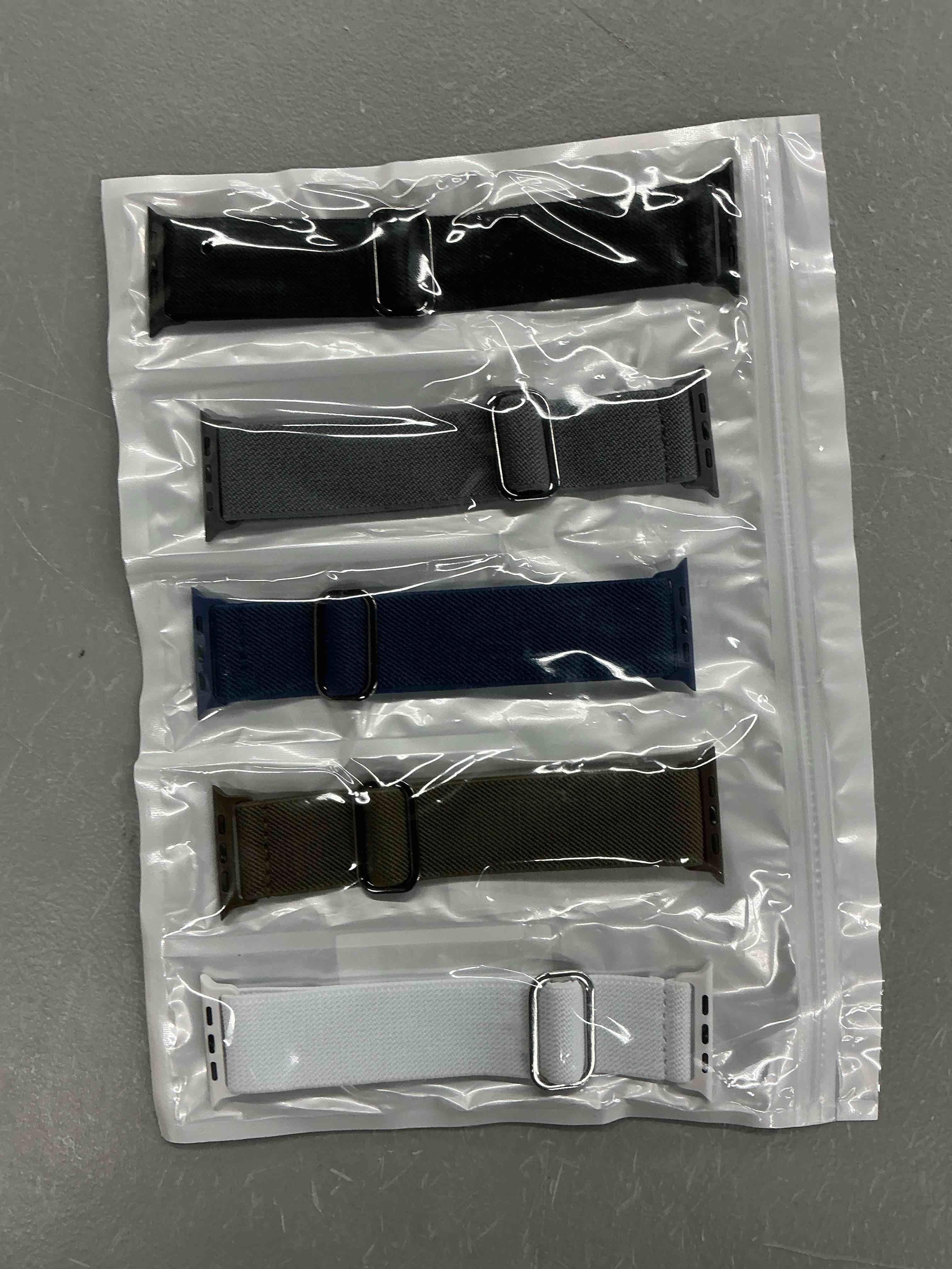 Condition photo showing New/Like New for adorve stretchy band compatible with apple watch bands ultra 3/2/1 49mm 46mm 45mm 44mm 42mm 41mm 40mm 38mm men women, soft nylon elastic braided strap fits for iwatch series 11/10/9/8/7/6/5/4/3/se3-1 black/white/navy blue/army green/gray 49mm/46mm/45mm/44mm/(42mm-series 3 2 1)