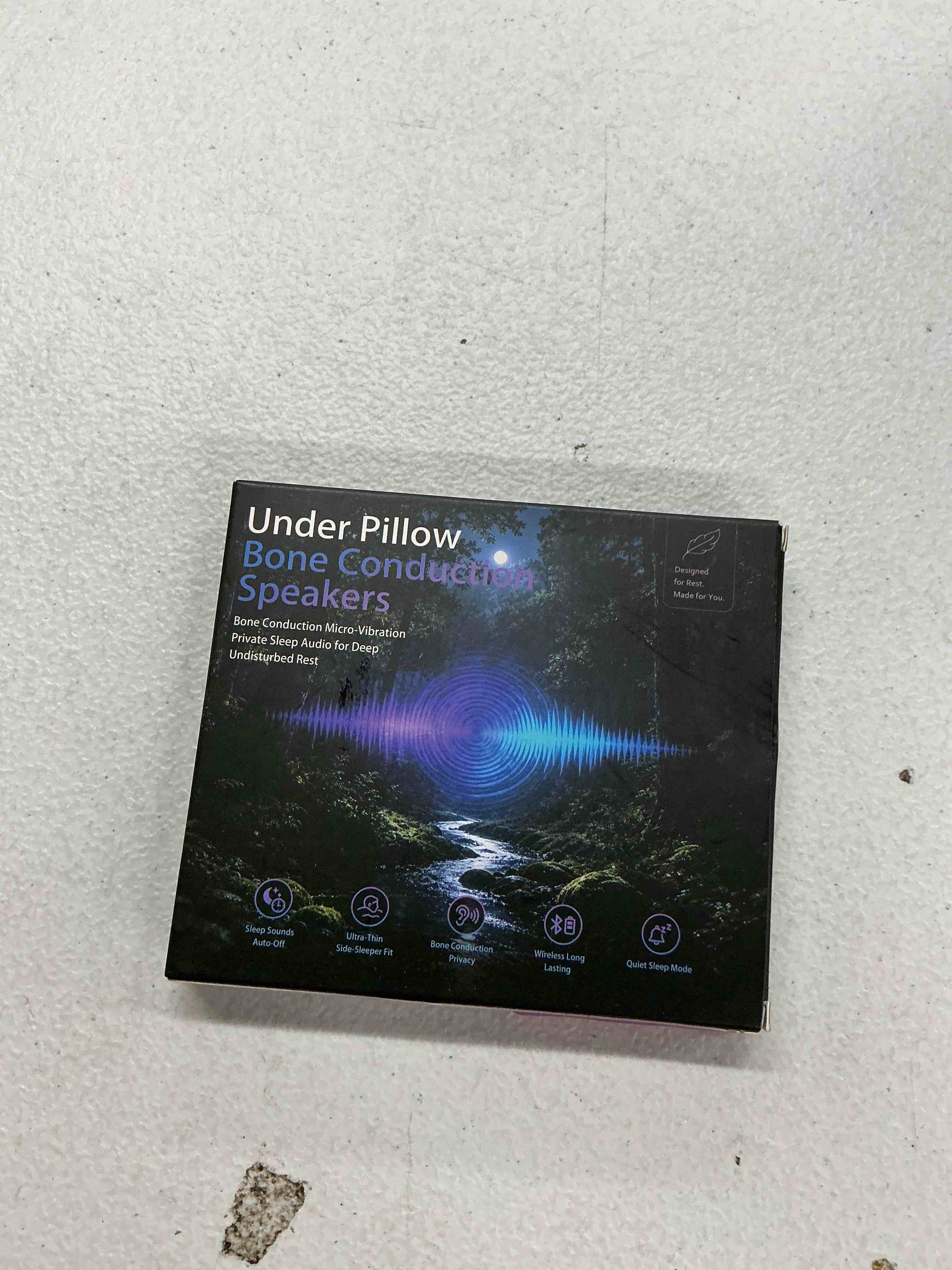 Under Pillow Bone Conduction Speakers,pillow speakers for sleeping (Blue)