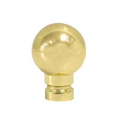 allen + roth 1.25-in l x 0.75-in dia traditional brass lamp finial