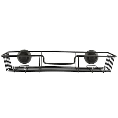 Style Selections Black Steel Bathtub caddy 6.17-in x 5.512-in x 3.35-in