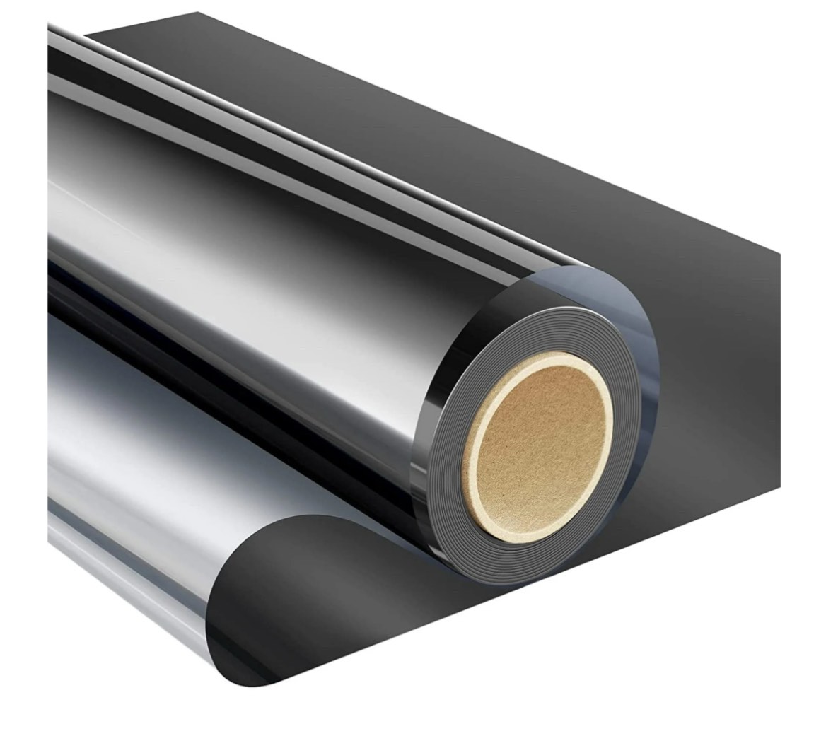 sanmadrola window privacy film one way mirror film daytime privacy static non-adhesive decorative heat control anti uv window tint for home and office black silver 35.4''x157.4''