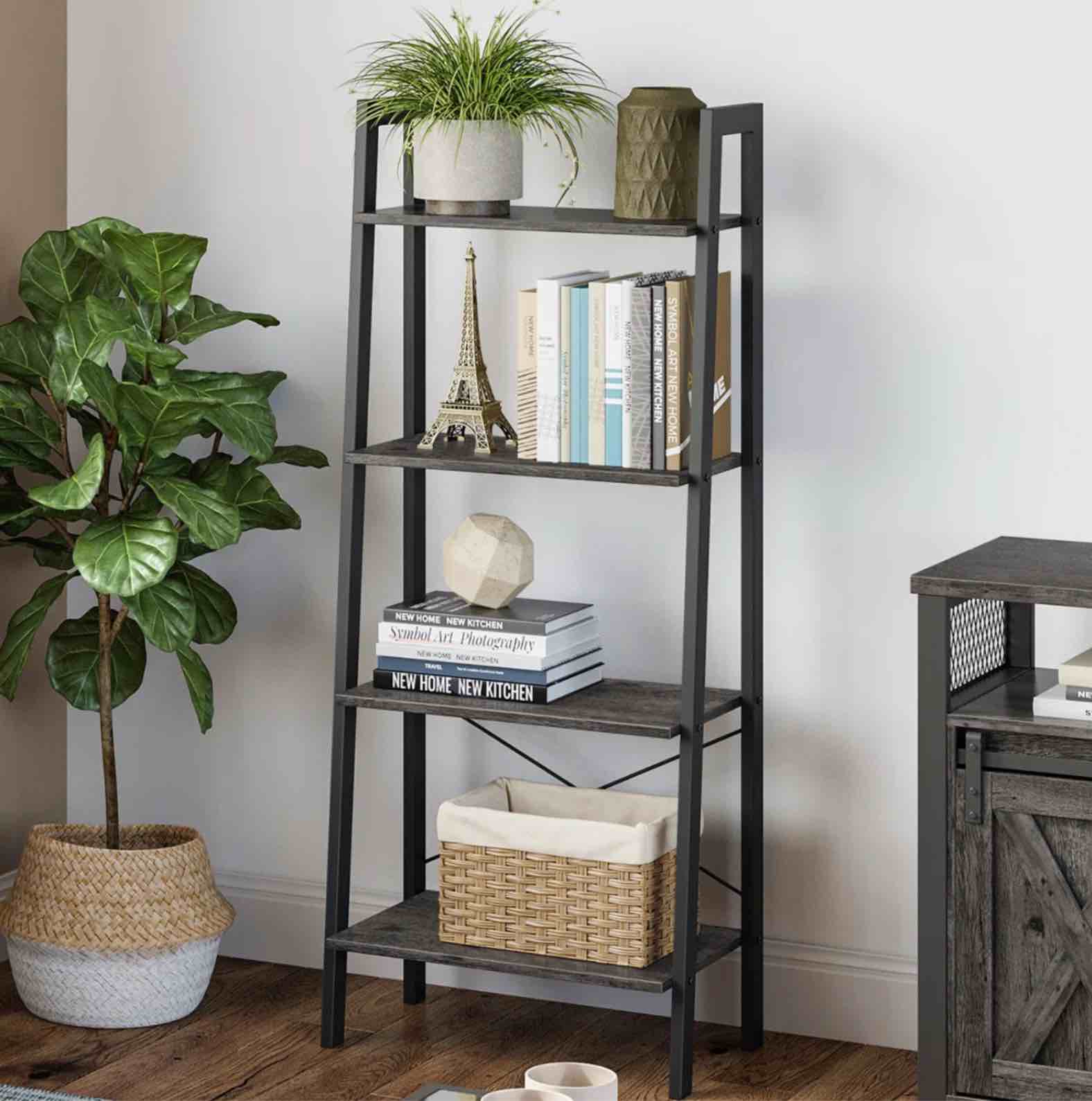 parikh 54" h x 22.1" w steel etagere bookcase 