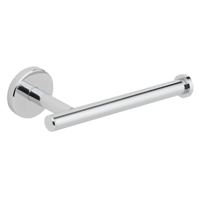 allen + roth harlow polished chrome wall mount single post toilet paper holder 1 -rolls