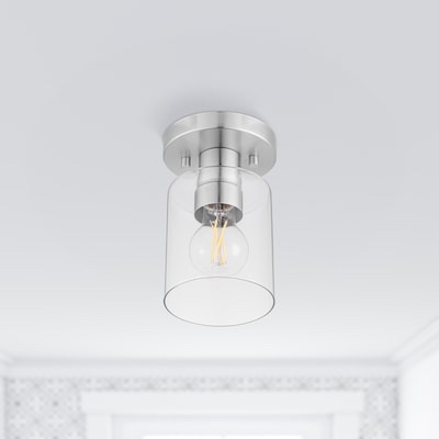  project source 1 -light 4.75-in brushed nickel semi flush mount light