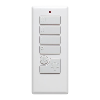 harbor breeze universal 4.72-in 3 -speed 3 -setting white plastic indoor/outdoor angle mount capable handheld ceiling fan remote with receiver included 