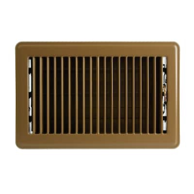 RELIABILT 6-in x 10-in Steel Brown Floor Regist