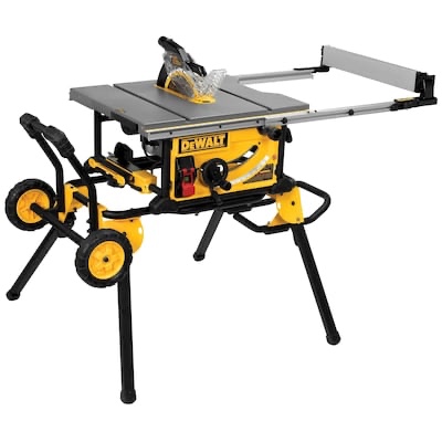 DEWALT 10-in 15 -Amp Portable Jobsite Table Saw with Foldable Rolling Stand Item #530411 | 