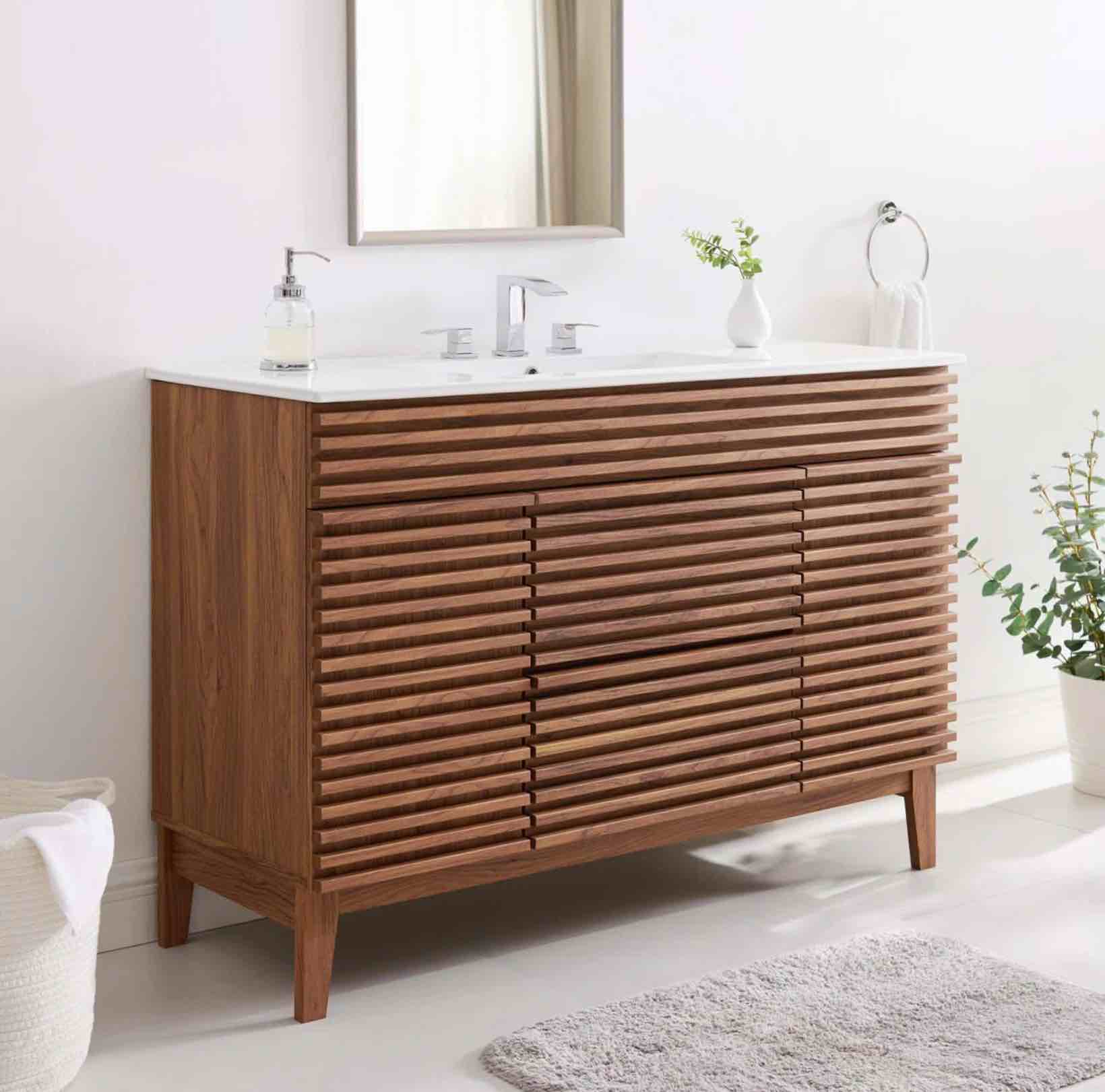 Render 48" Single Sink Bathroom Vanity Base cabinet 