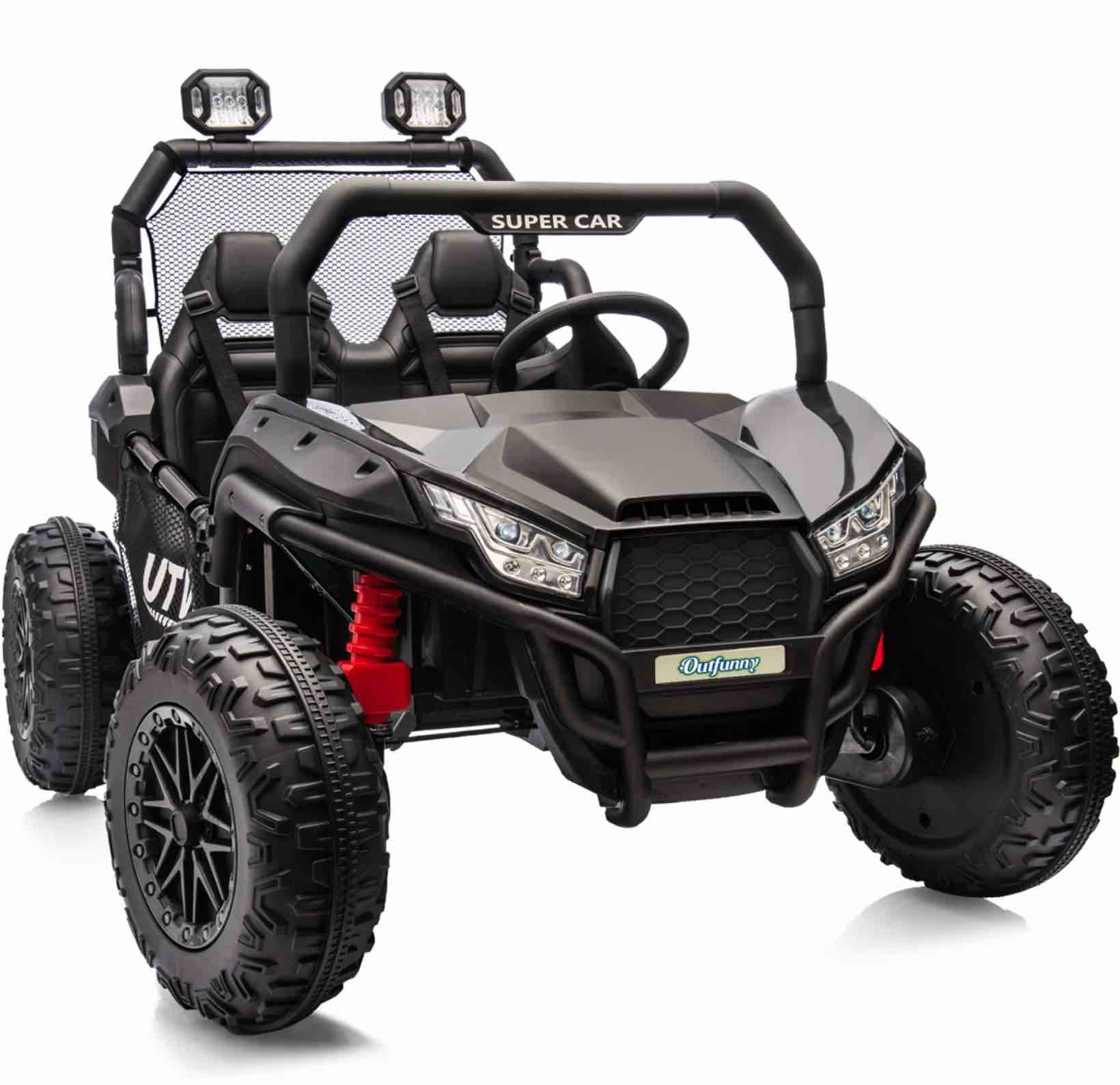 24V 10Ah Ride on Toy, 4WD 2-Seater Electric Ride on Car UTV for Big Kids with Remote, 4*200W Motors