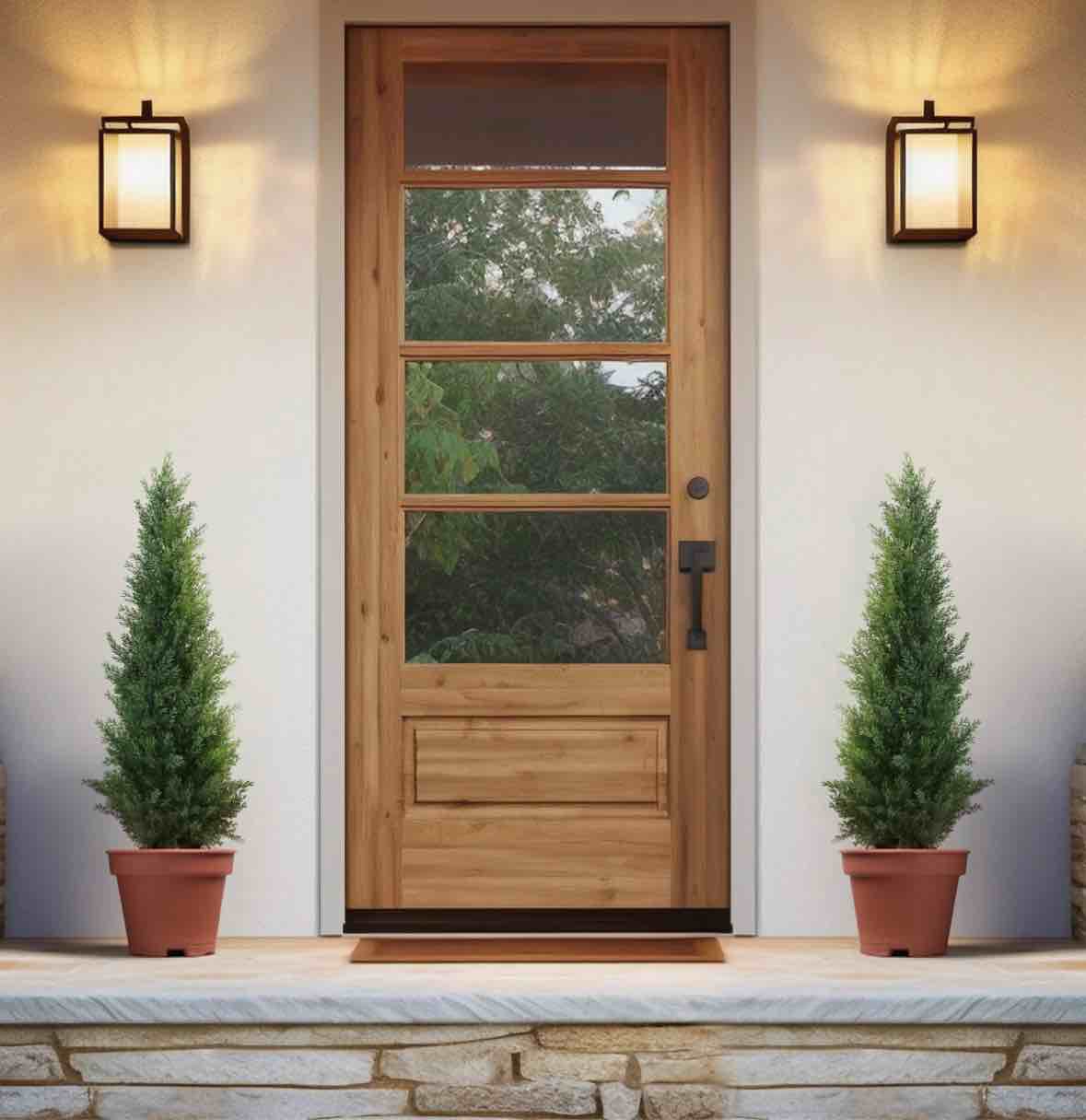Artificial Cedar Tree 2 Pack 3 ft Outdoor Artificial Topiary Cedar Plants Fake Tree UV Rated Potted Plants for Porch Decor Faux Pine Tree for Perfect Housewarming Gift