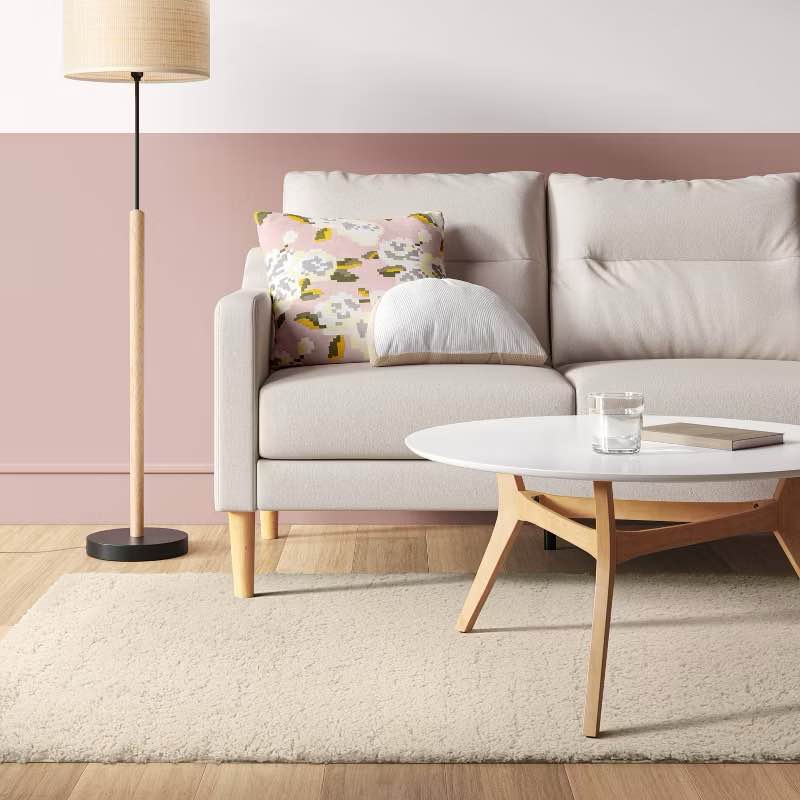 4'x5'6" solid shag accent rug ivory - room essentials™