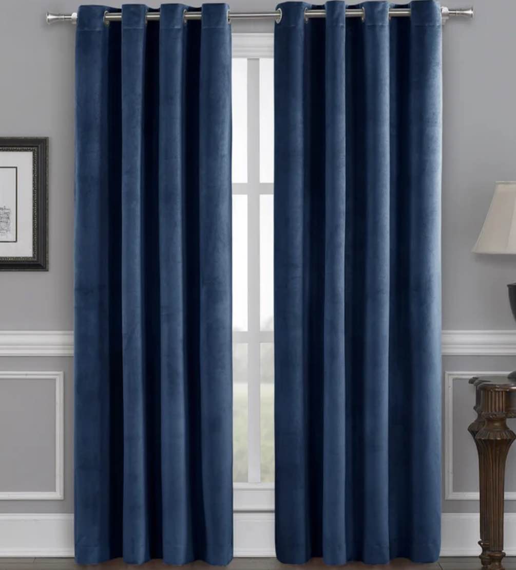 Total Blackout Velvet Window Curtain, 2-pack