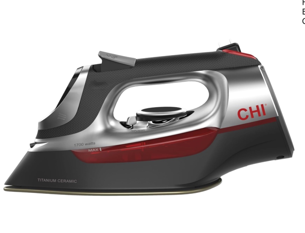 Steam Iron for Clothes with 8’ Retractable Cord, 1700 Watts, 3-Way Auto Shutoff, 400+ Holes, Professional Grade, Electronic Temperature Control, Titanium Infused Ceramic Soleplate (DISCONTINUED)