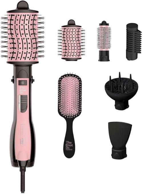 Conair Knot Doctor 7-Piece Detangling Hot Air Brush with Copper Ceramic Technology, Ideal for All Hair Types - 1 Set
