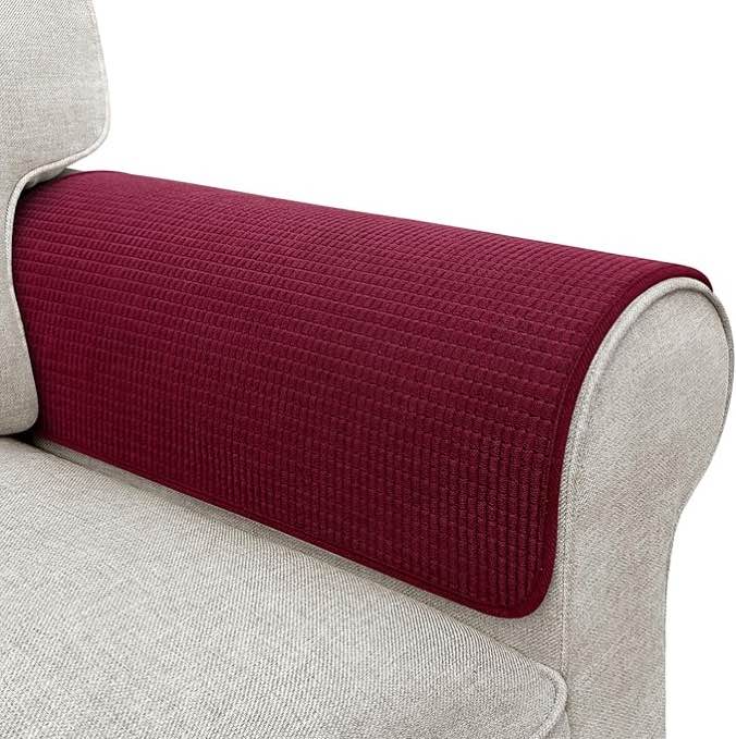 madelegano couch arm covers, waterproof armrest cover for sofa, loveseat, armchair, non-slip recline