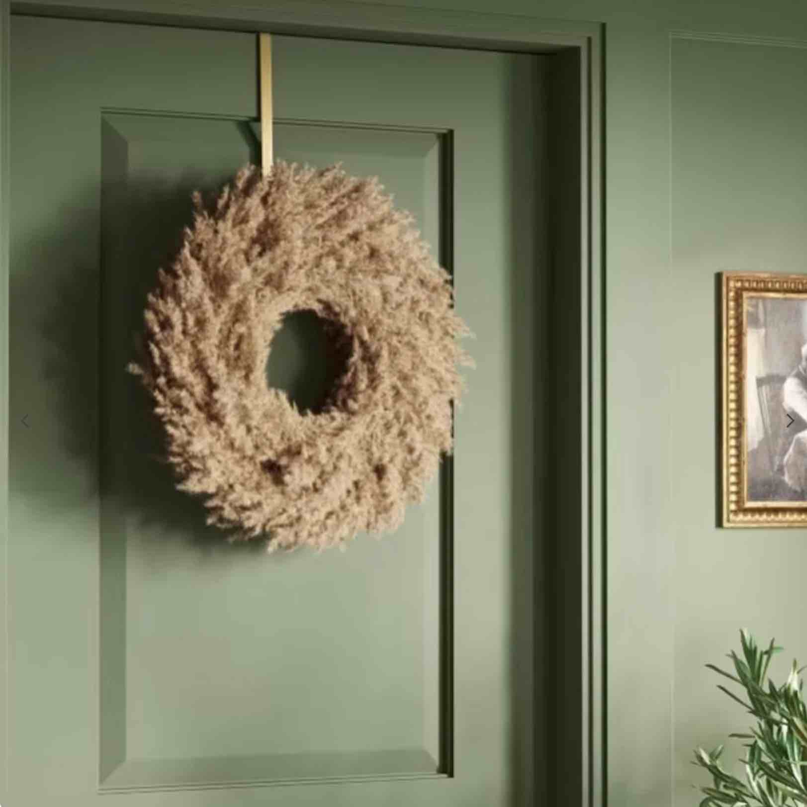 pampas preserved dried wreath brown - threshold™