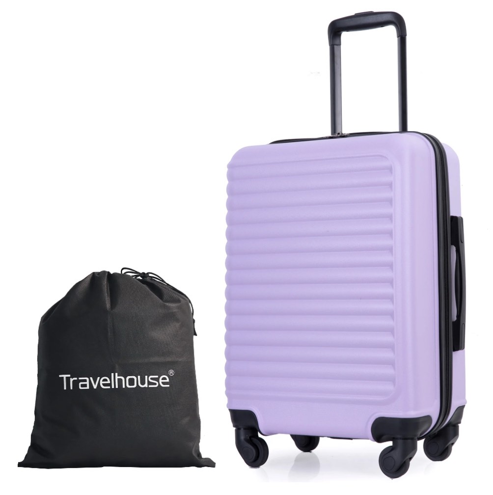 Hardshell Carry on Luggage 20" Lightweight Hardside Suitcase with Spinner Wheels.(Green)