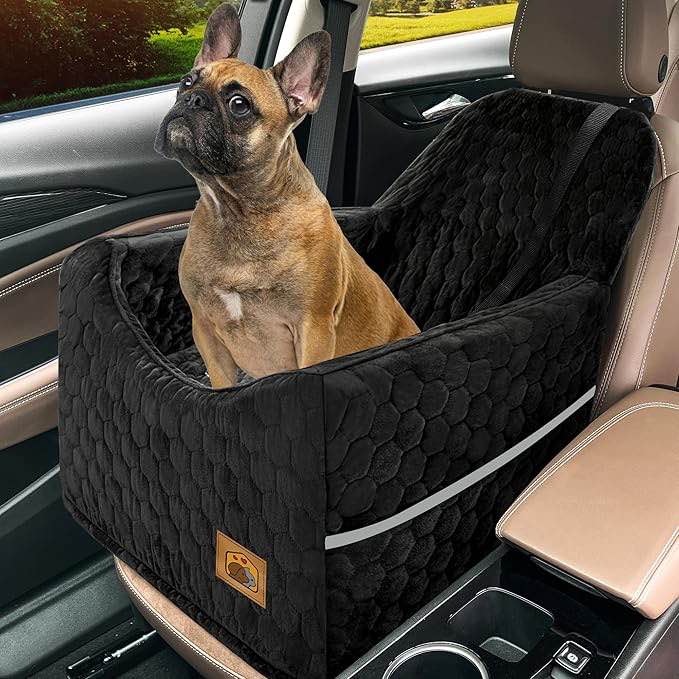 Dog Car Seat for Small/Medium Dogs, Memory Foam Dog Booster Seat, Travel Safety with Washable Remova