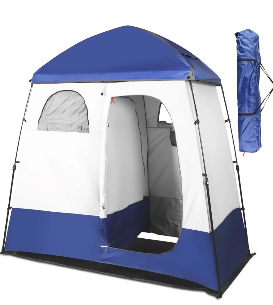 GVDV Camping Shower Tent, 2 - Person Privacy Tent with Carrying Bag
