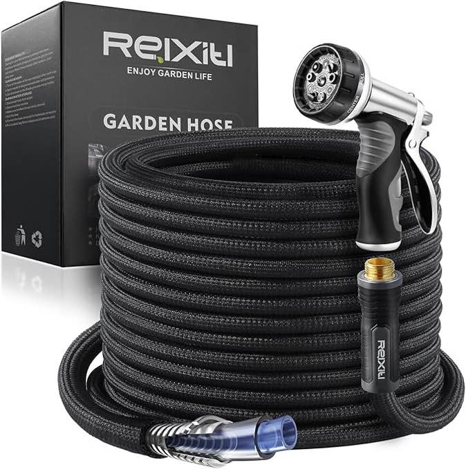 Relxitl Garden Hose, Flexible Water Hose, Ultra Lightweight Non-Expanding hose with 10 Function Spra