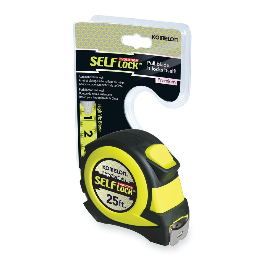 komelon self-lock evolution 25-ft auto lock tape measure