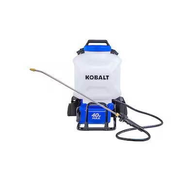 Kobalt 4-Gallon 40-volt Battery Operated Rubber Hose Plastic Backpack Sprayer with Adjustable Spray-battery and charger included